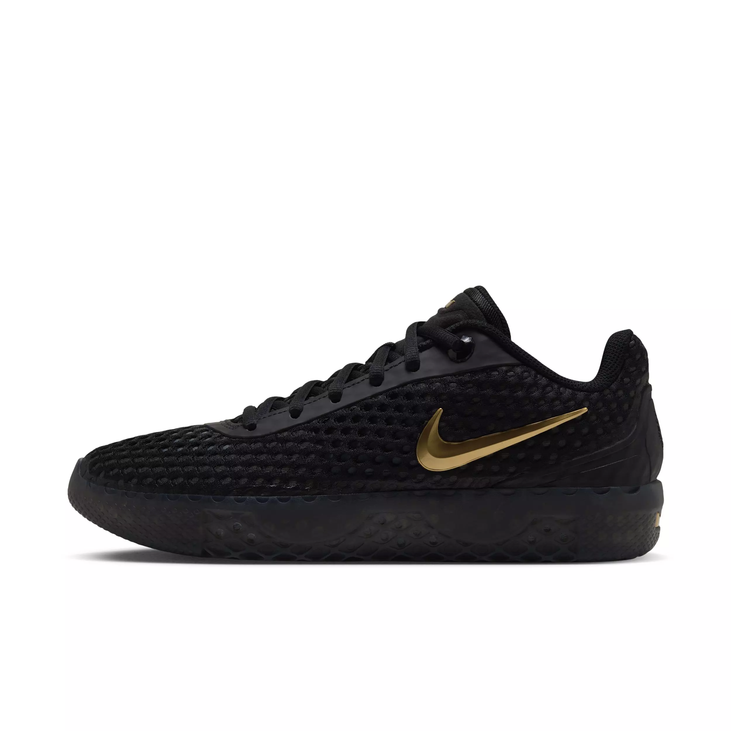 Nike LeBron Witness X "Black/Black/Iron Grey/Metallic Gold" Men's Basketball Shoe - BLACK/BLACK/GREY/GOLD