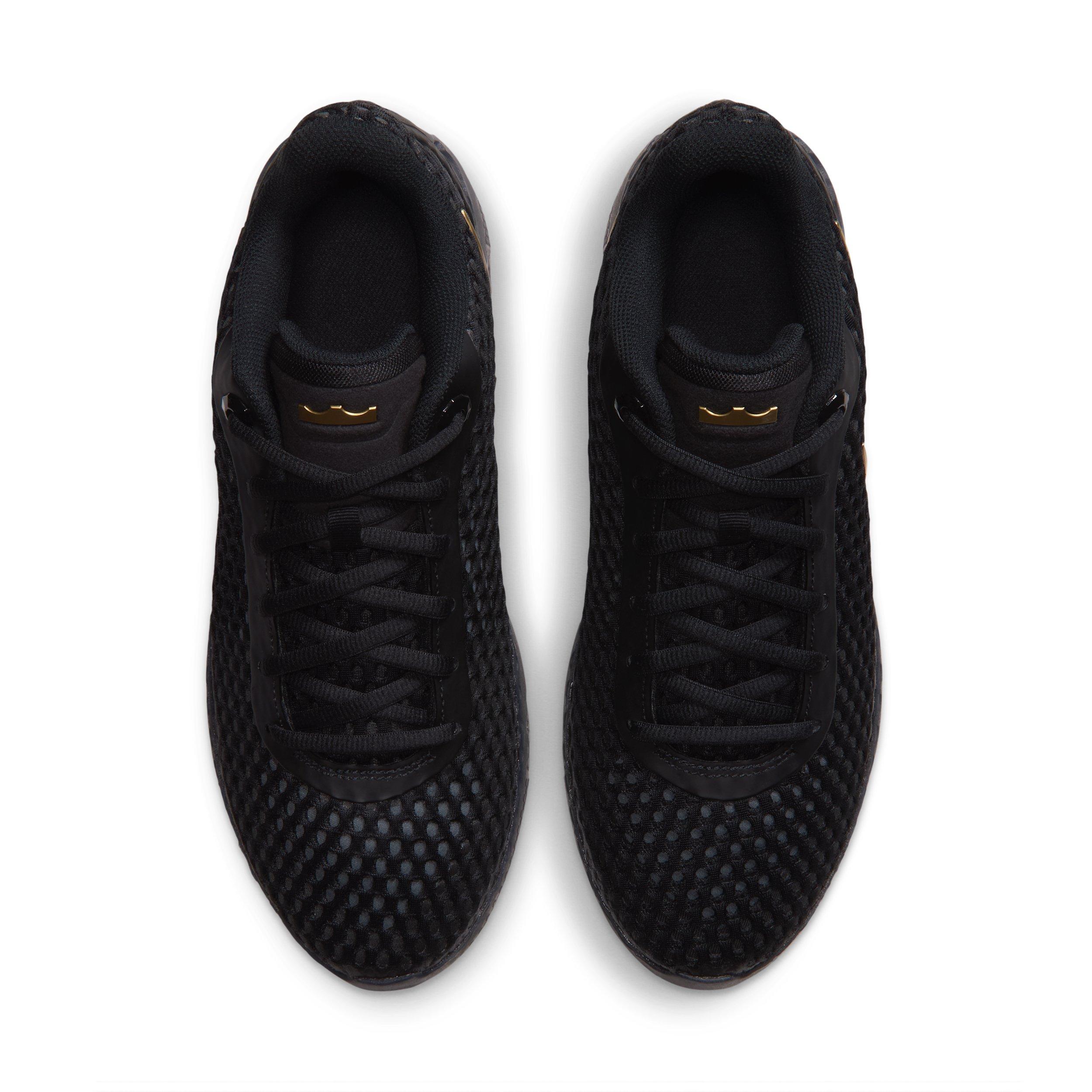 Nike LeBron Witness X "Black/Black/Iron Grey/Metallic Gold" Men's Basketball Shoe - BLACK/BLACK/GREY/GOLD