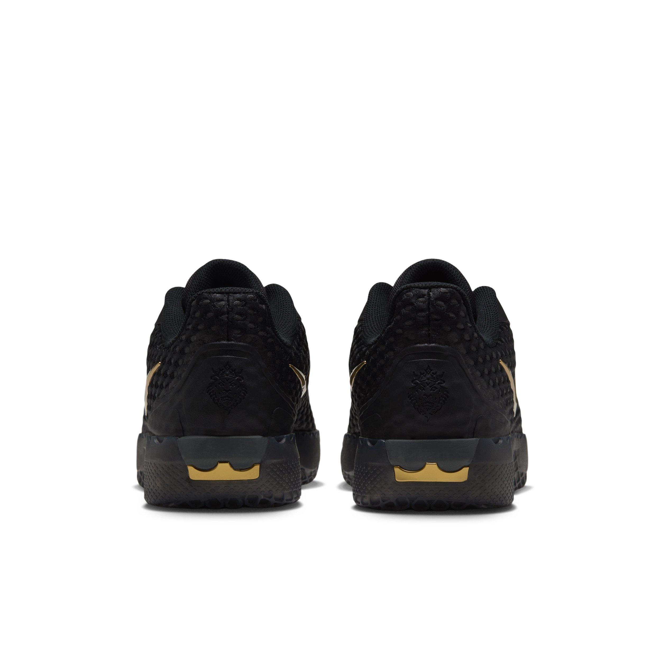 Nike LeBron Witness X "Black/Black/Iron Grey/Metallic Gold" Men's Basketball Shoe - BLACK/BLACK/GREY/GOLD