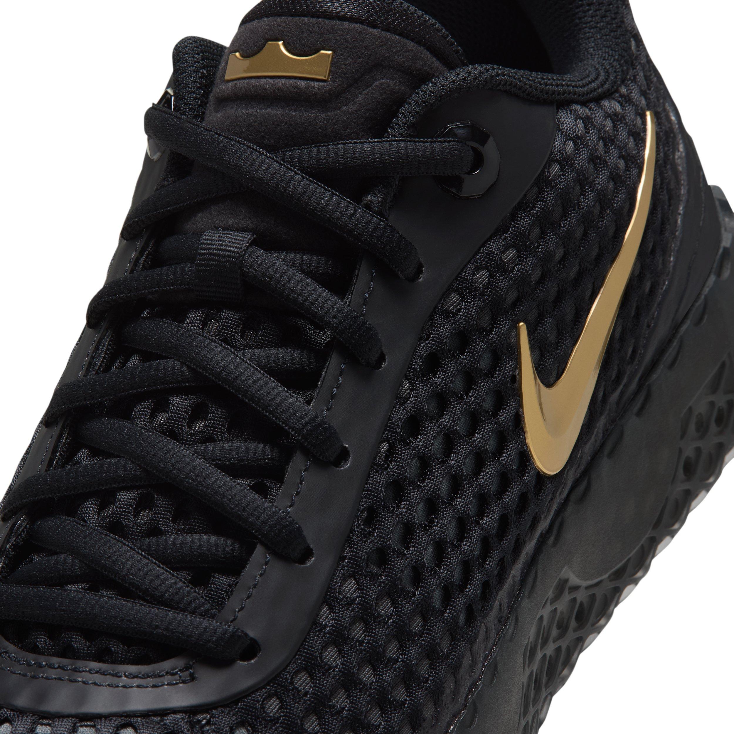 Nike LeBron Witness X "Black/Black/Iron Grey/Metallic Gold" Men's Basketball Shoe - BLACK/BLACK/GREY/GOLD