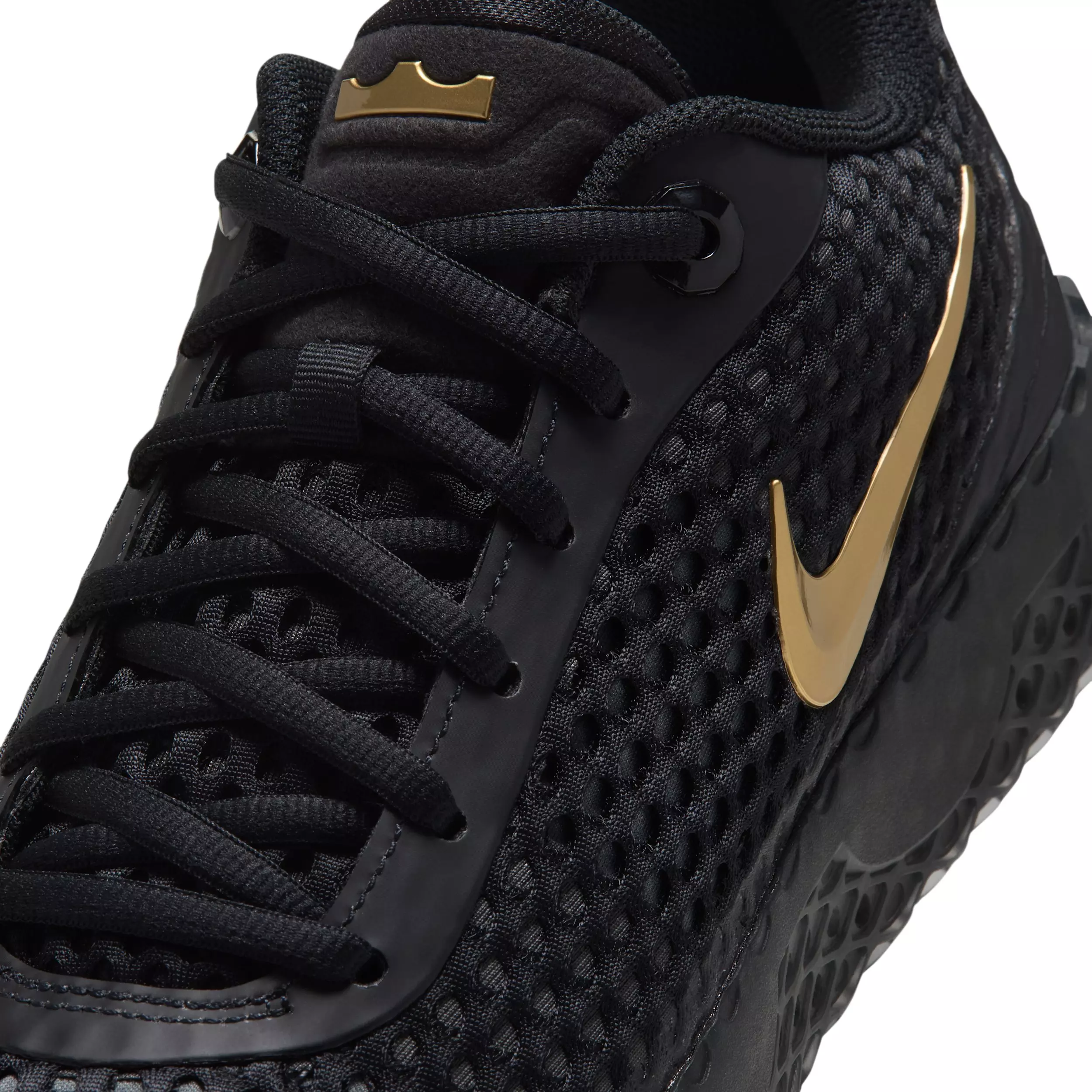 Nike LeBron Witness X "Black/Black/Iron Grey/Metallic Gold" Men's Basketball Shoe - BLACK/BLACK/GREY/GOLD
