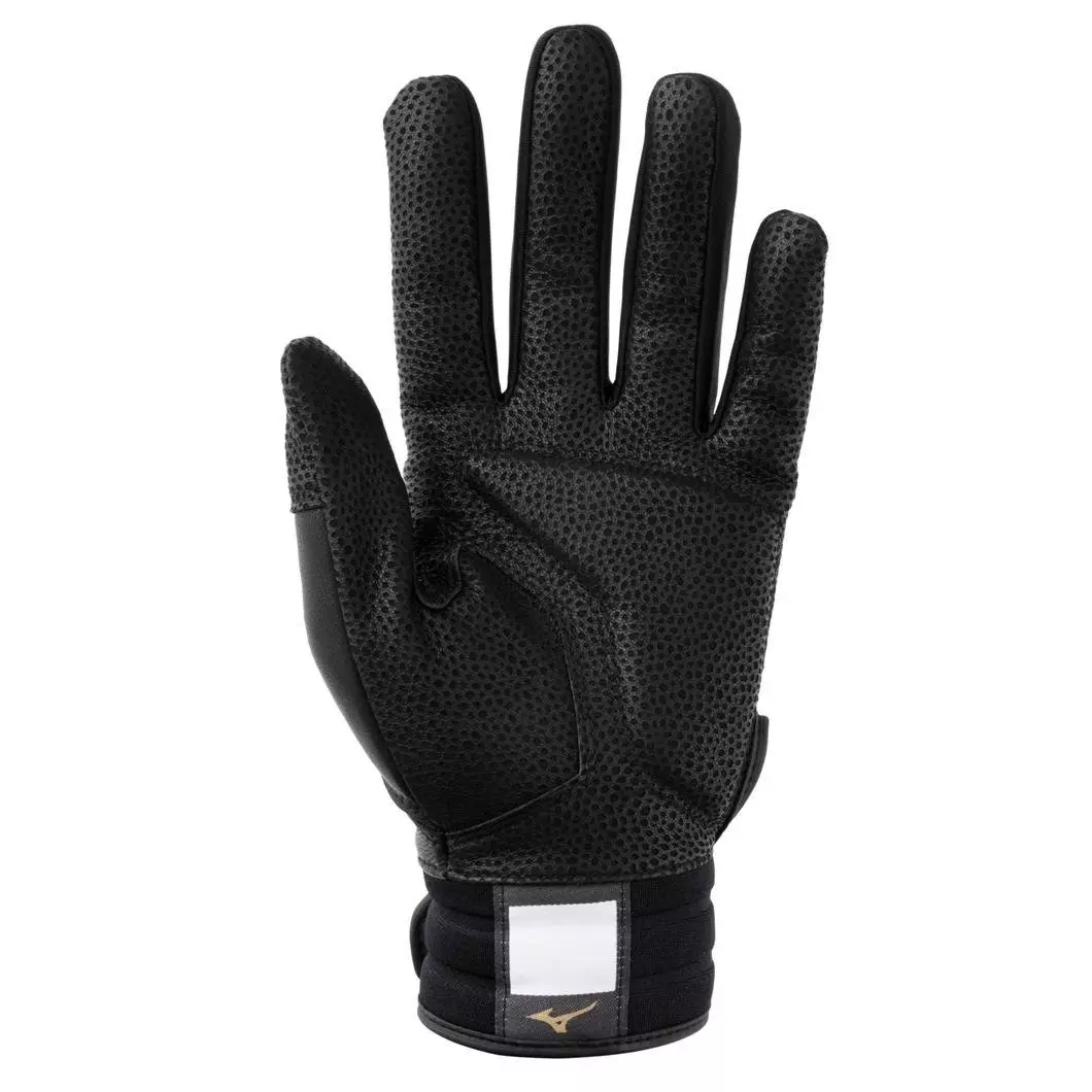 Mizuno Pro Select Fastpitch Softball Batting Gloves - BLACK/GOLD