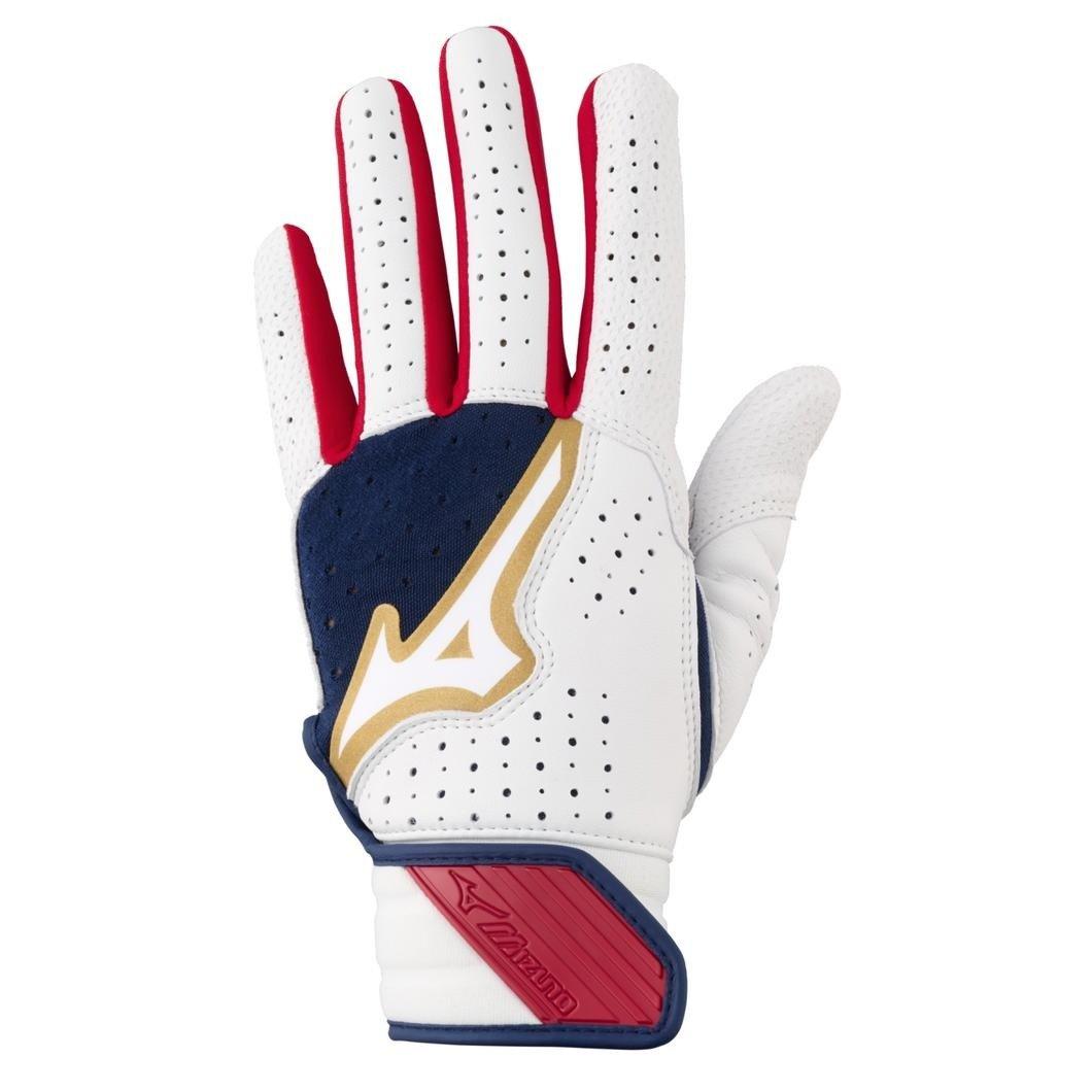 Mizuno Pro Select Fastpitch Softball Batting Gloves - NAVY/RED Thumbnail View 1