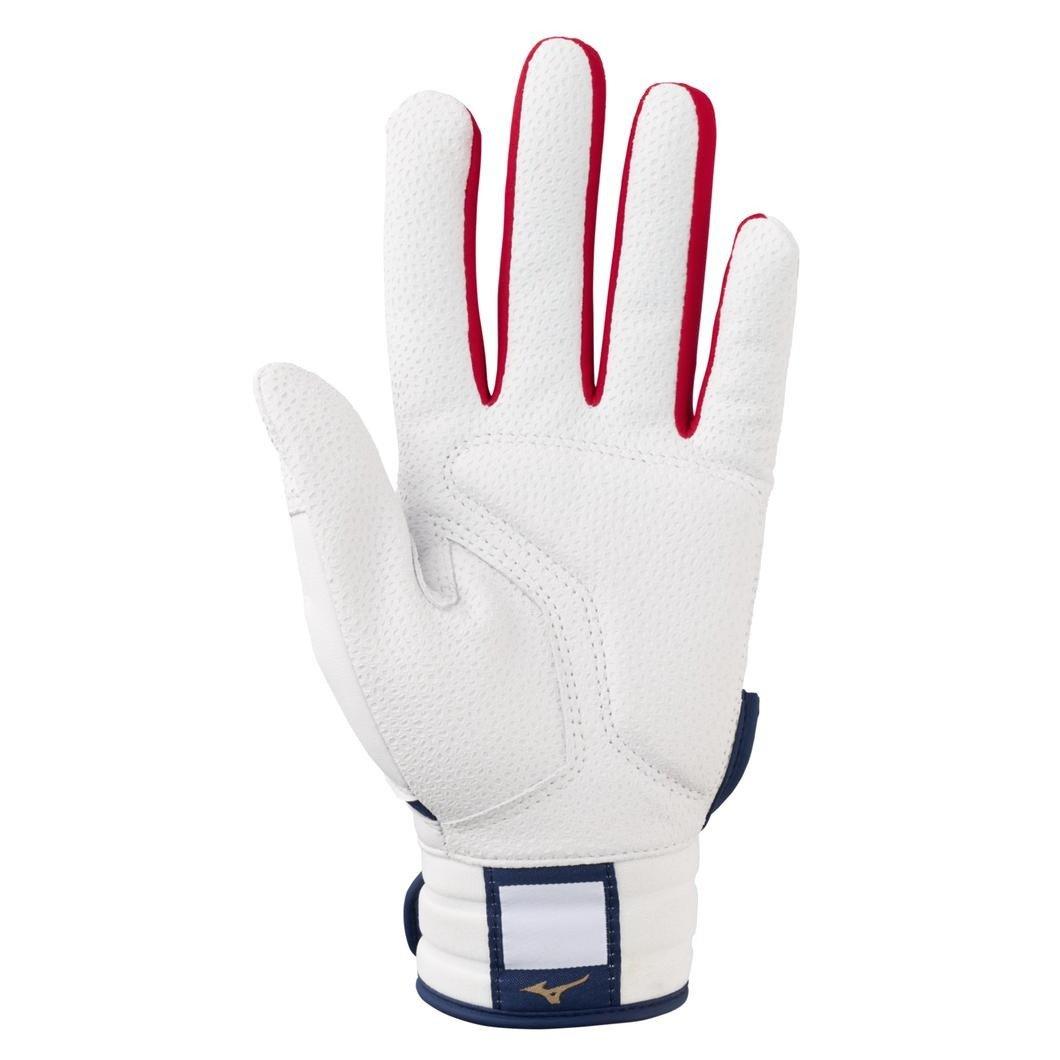 Mizuno Pro Select Fastpitch Softball Batting Gloves - NAVY/RED Thumbnail View 2
