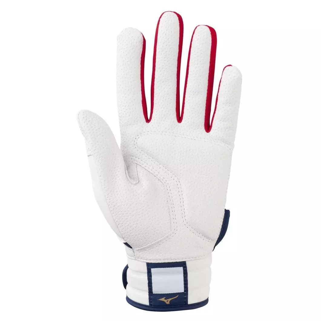 Mizuno Pro Select Fastpitch Softball Batting Gloves - NAVY/RED
