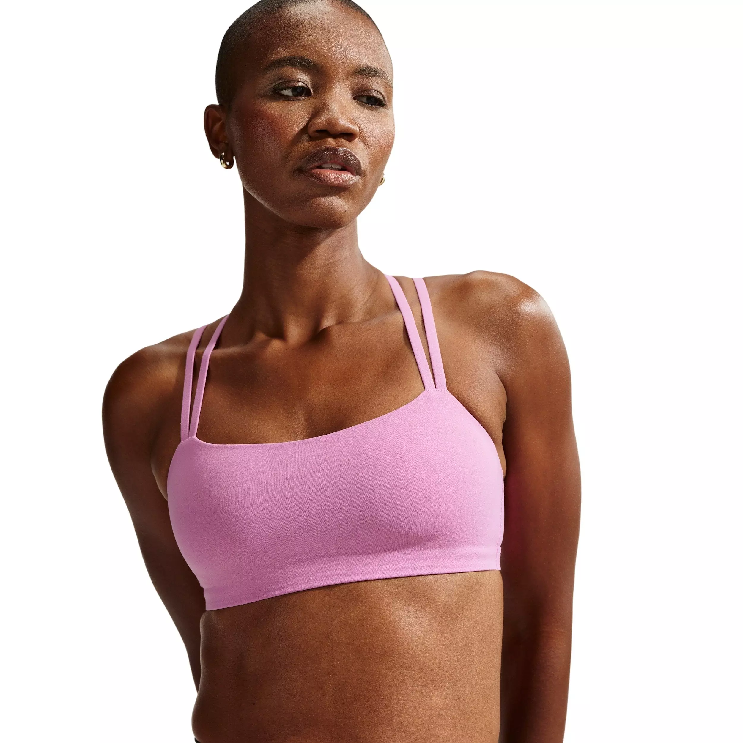 Nike Women's Zenvy Strappy Light-Support Padded Sports Bra - Light Magenta - LT MAGENTA