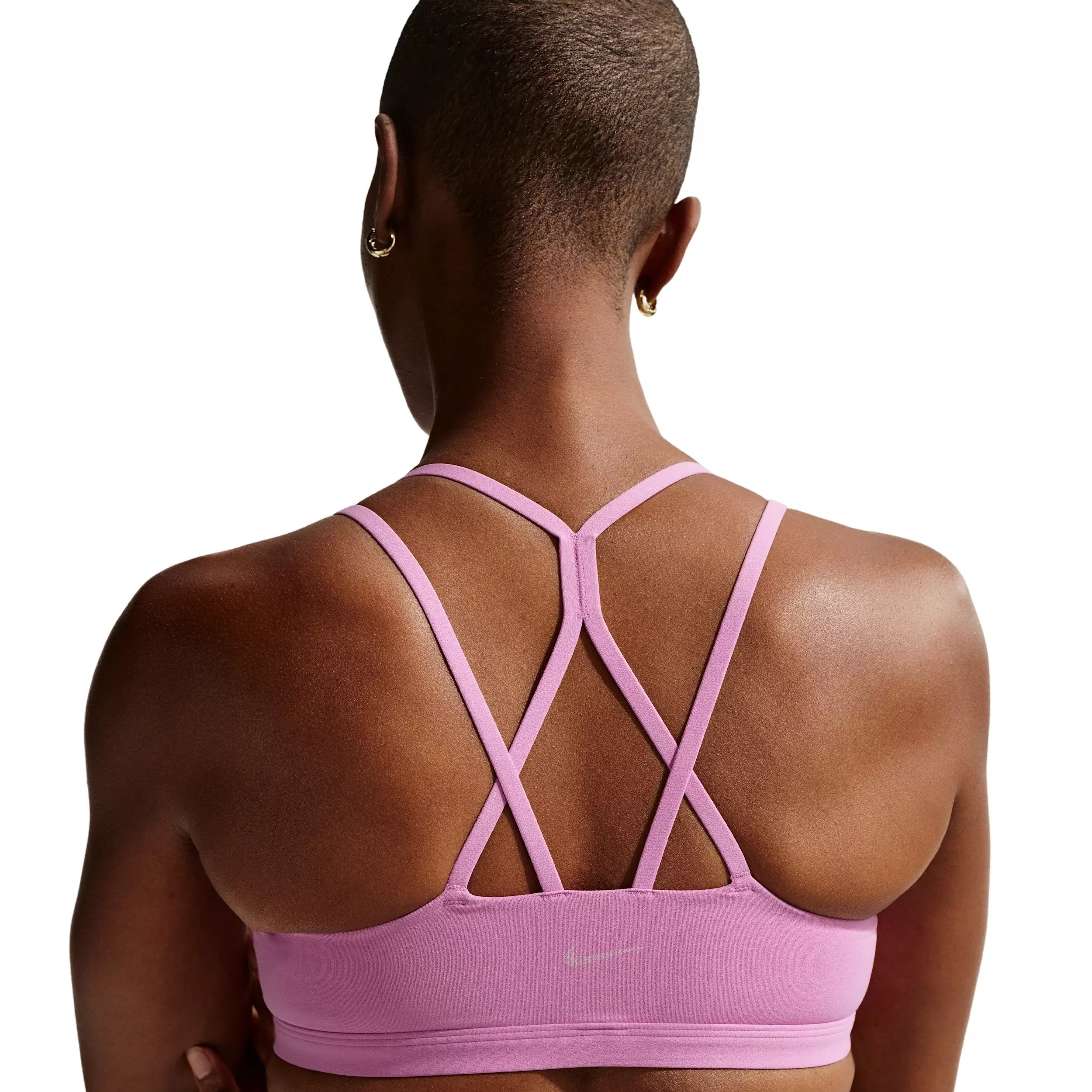 Nike Women's Zenvy Strappy Light-Support Padded Sports Bra - Light Magenta - LT MAGENTA