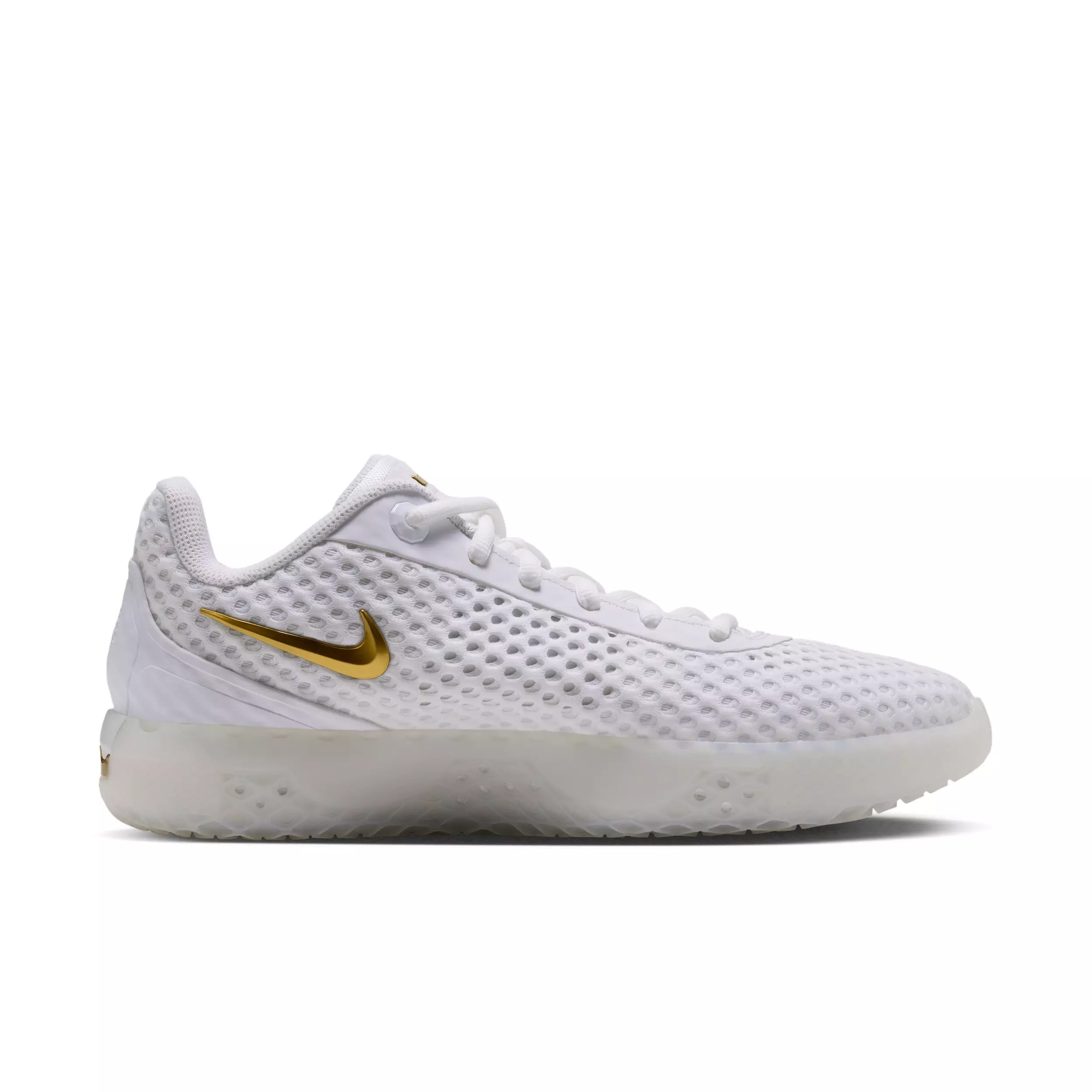 Nike LeBron Witness X "White/White/Photon Dust/Metallic Gold" Men's Basketball Shoe - WHITE/WHITE/DUST/GOLD