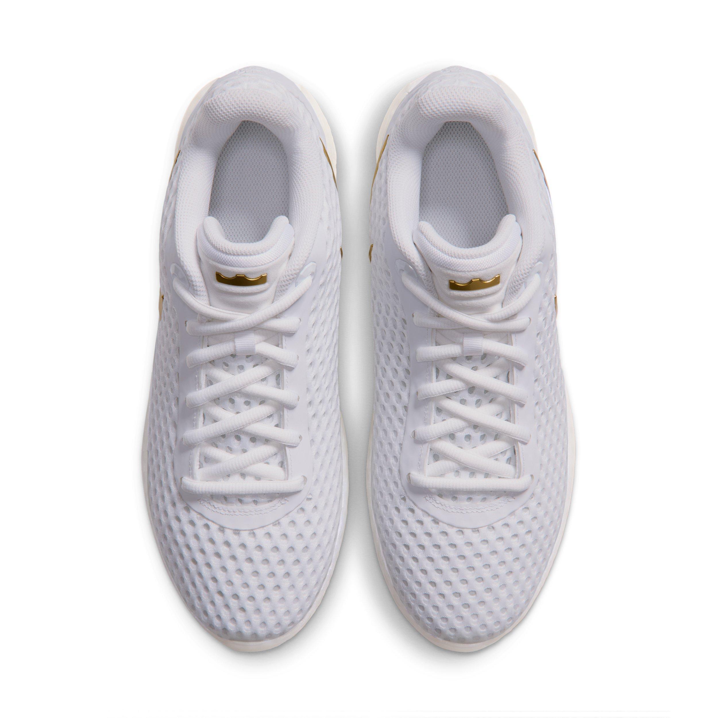 Nike LeBron Witness X "White/White/Photon Dust/Metallic Gold" Men's Basketball Shoe - WHITE/WHITE/DUST/GOLD