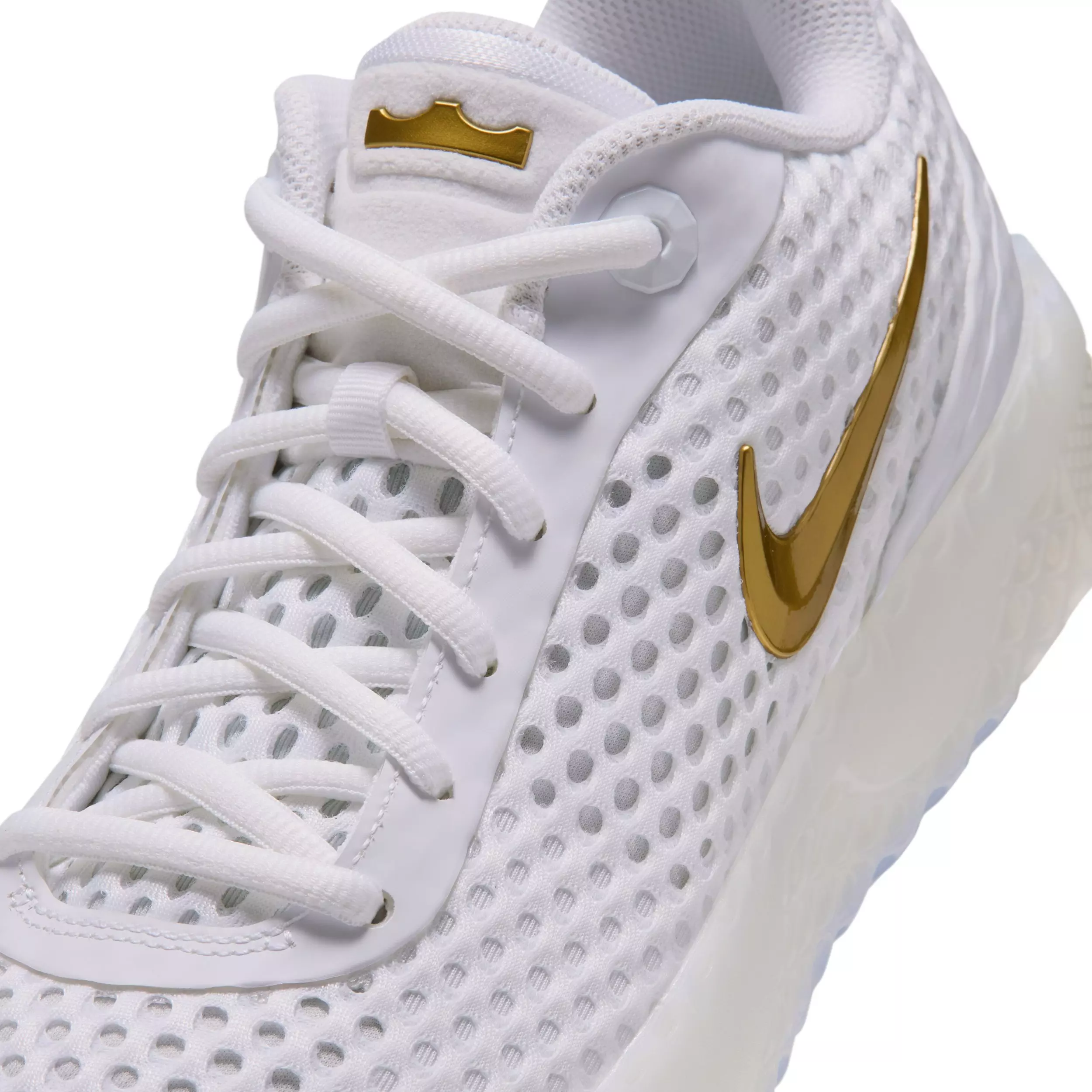Nike LeBron Witness X "White/White/Photon Dust/Metallic Gold" Men's Basketball Shoe - WHITE/WHITE/DUST/GOLD