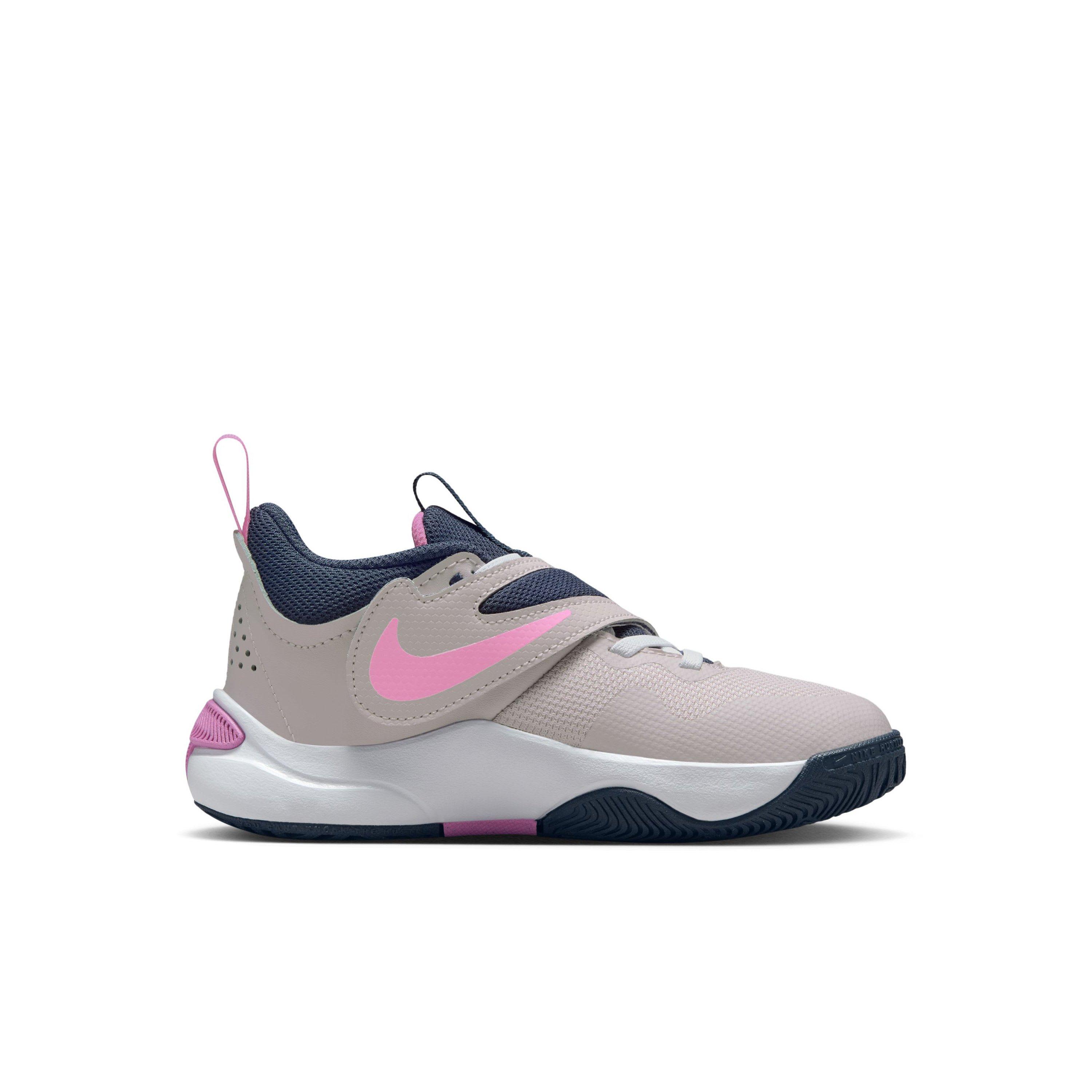 Nike Team Hustle D 11 "Platinum Violet/Playful Pink/Midnight Navy/White" Preschool Girls' Shoe - VIOLET/PINK/NAVY/WHITE Thumbnail View 1