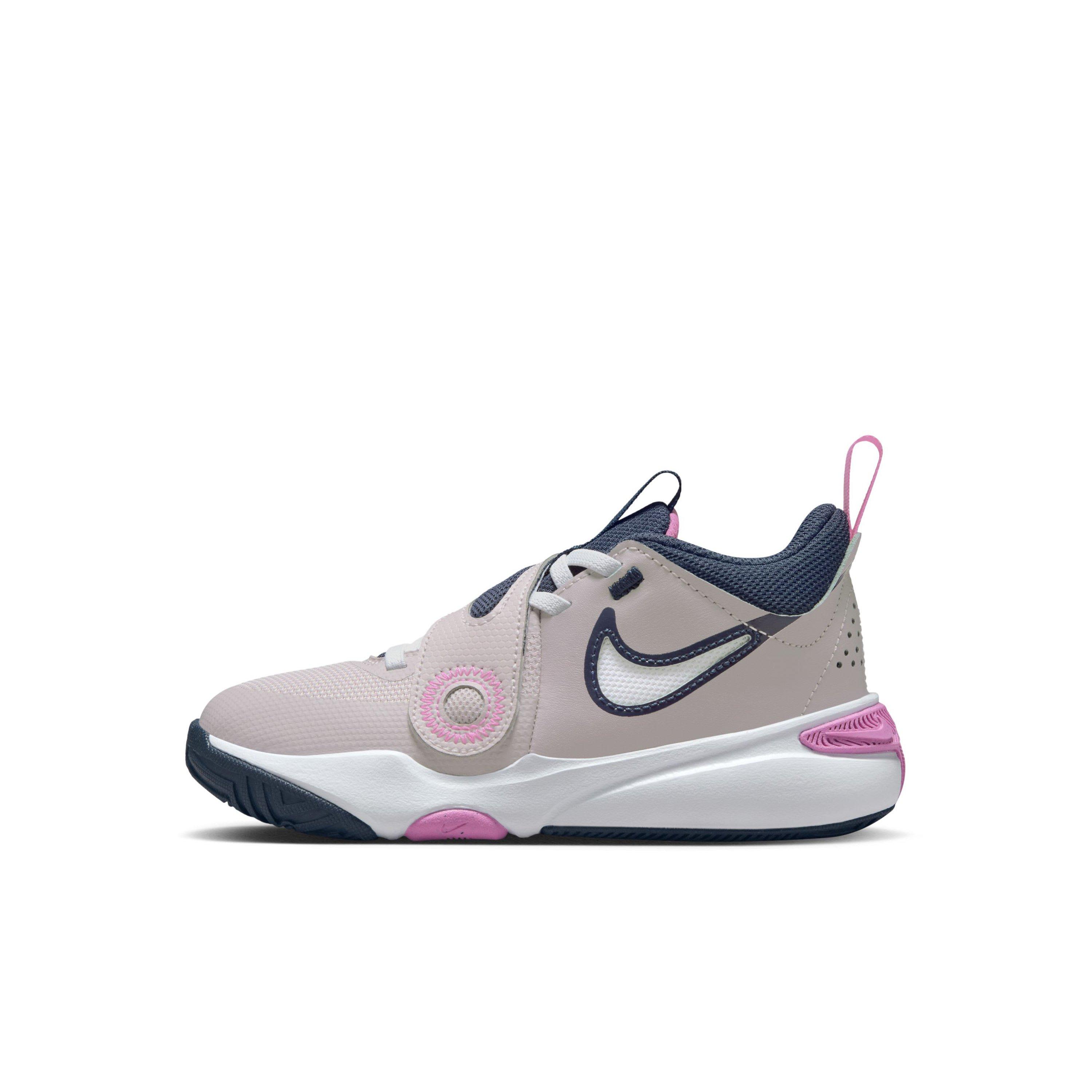 Nike Team Hustle D 11 "Platinum Violet/Playful Pink/Midnight Navy/White" Preschool Girls' Shoe - VIOLET/PINK/NAVY/WHITE Thumbnail View 2