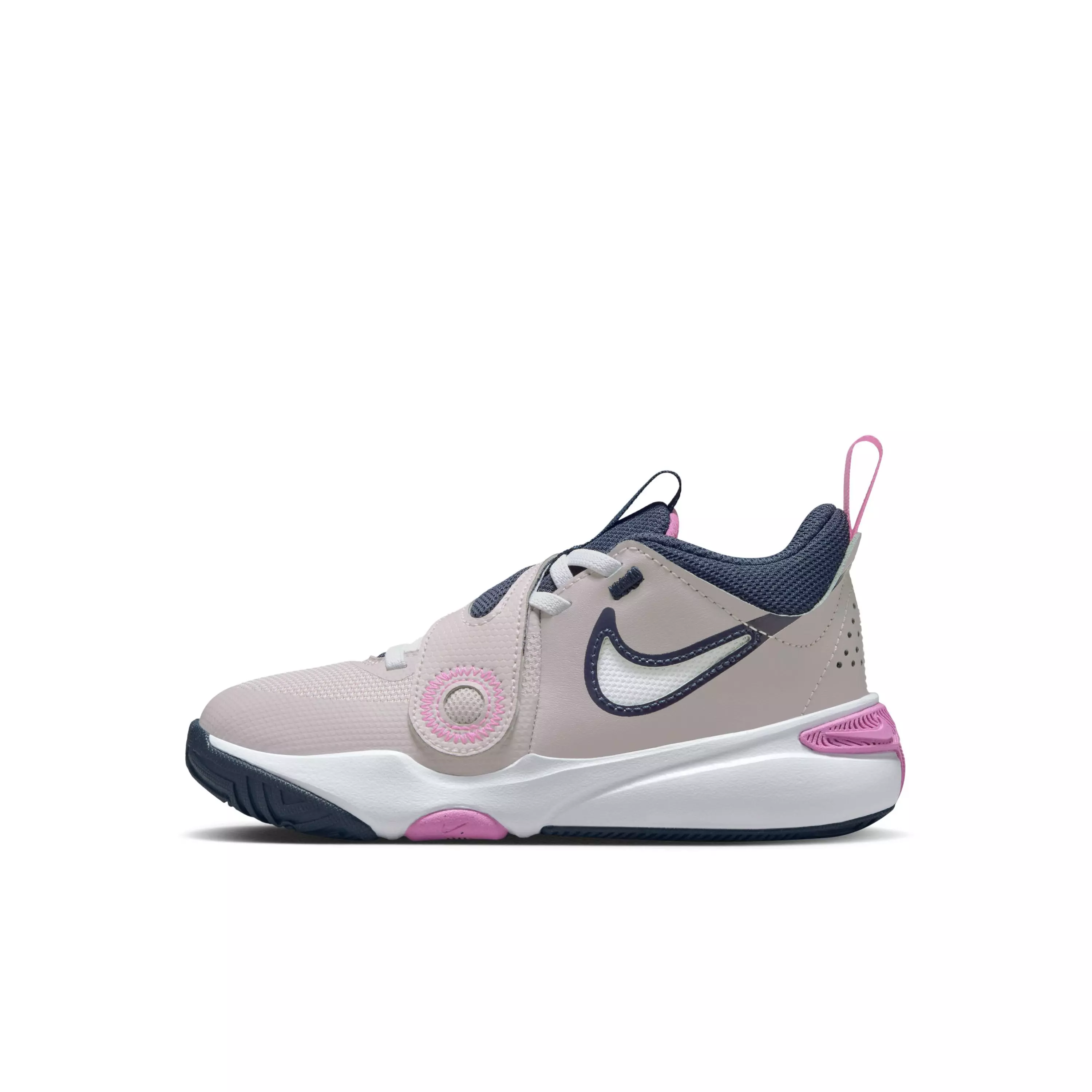 Nike Team Hustle D 11 "Platinum Violet/Playful Pink/Midnight Navy/White" Preschool Girls' Shoe - VIOLET/PINK/NAVY/WHITE