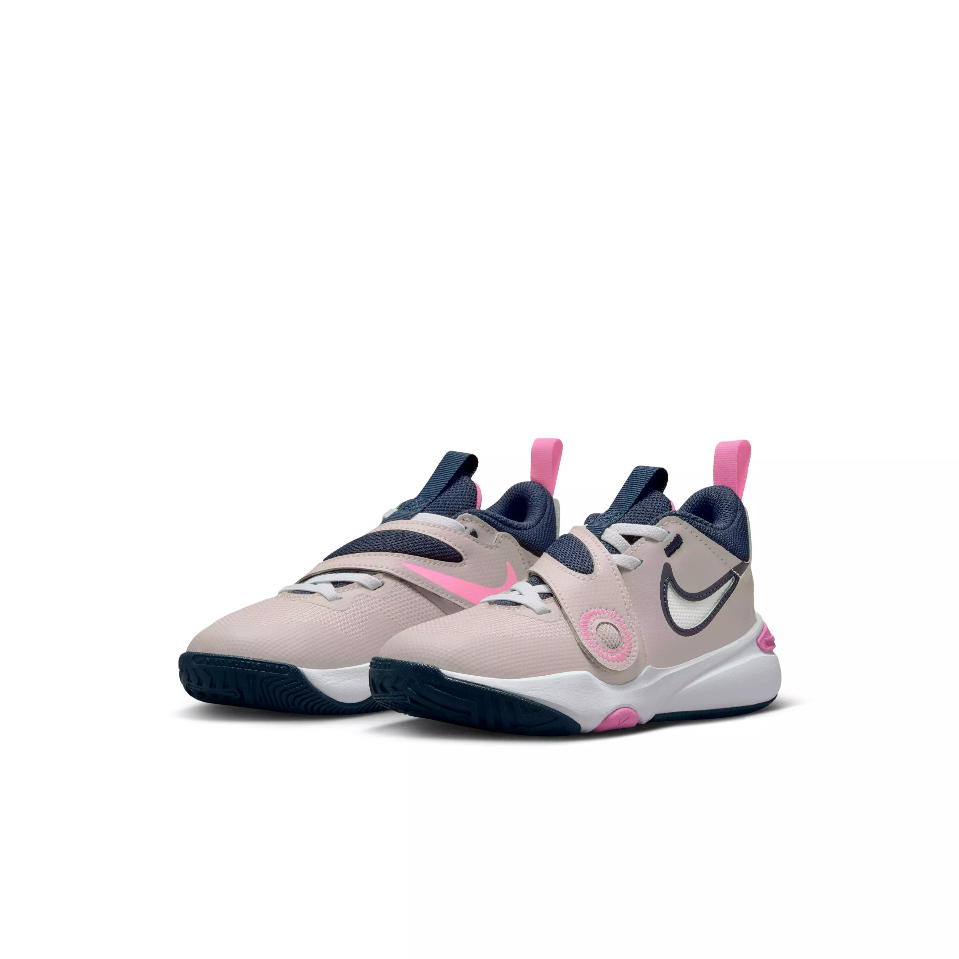 Nike Team Hustle D 11 "Platinum Violet/Playful Pink/Midnight Navy/White" Preschool Girls' Shoe - VIOLET/PINK/NAVY/WHITE