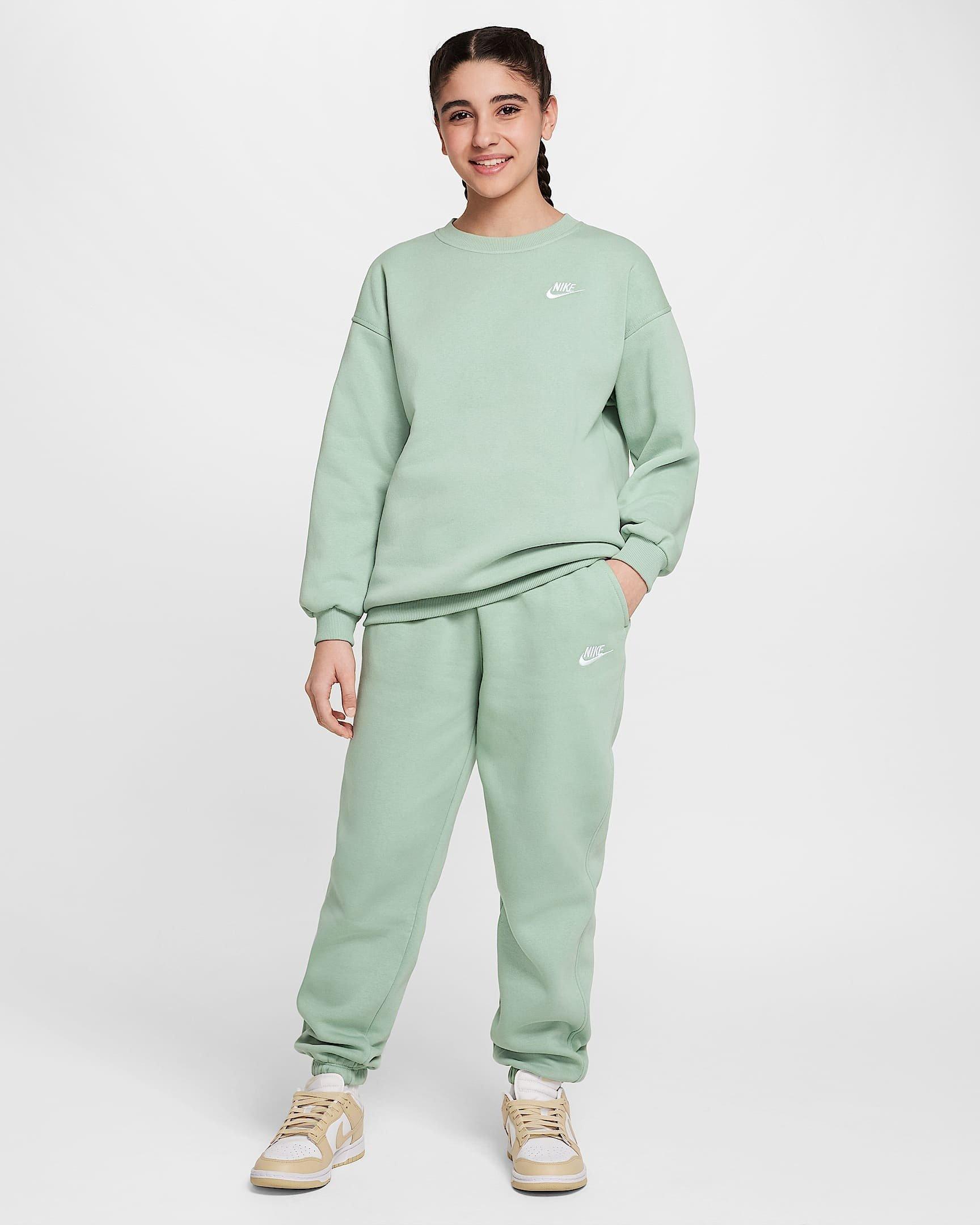Nike Sportswear Club Fleece Oversized Crew LBR Big Girls' Sweatshirt