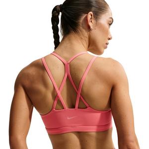 Nike Women's Zenvy Strappy Light-Support Padded Sports Bra -Coral