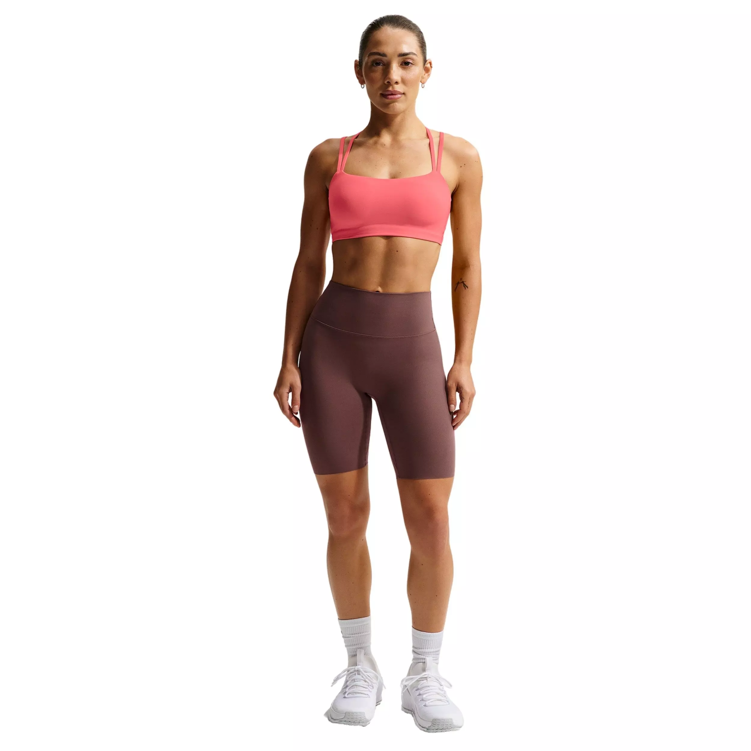 Nike Women's Zenvy Strappy Light-Support Padded Sports Bra - Coral - CORAL