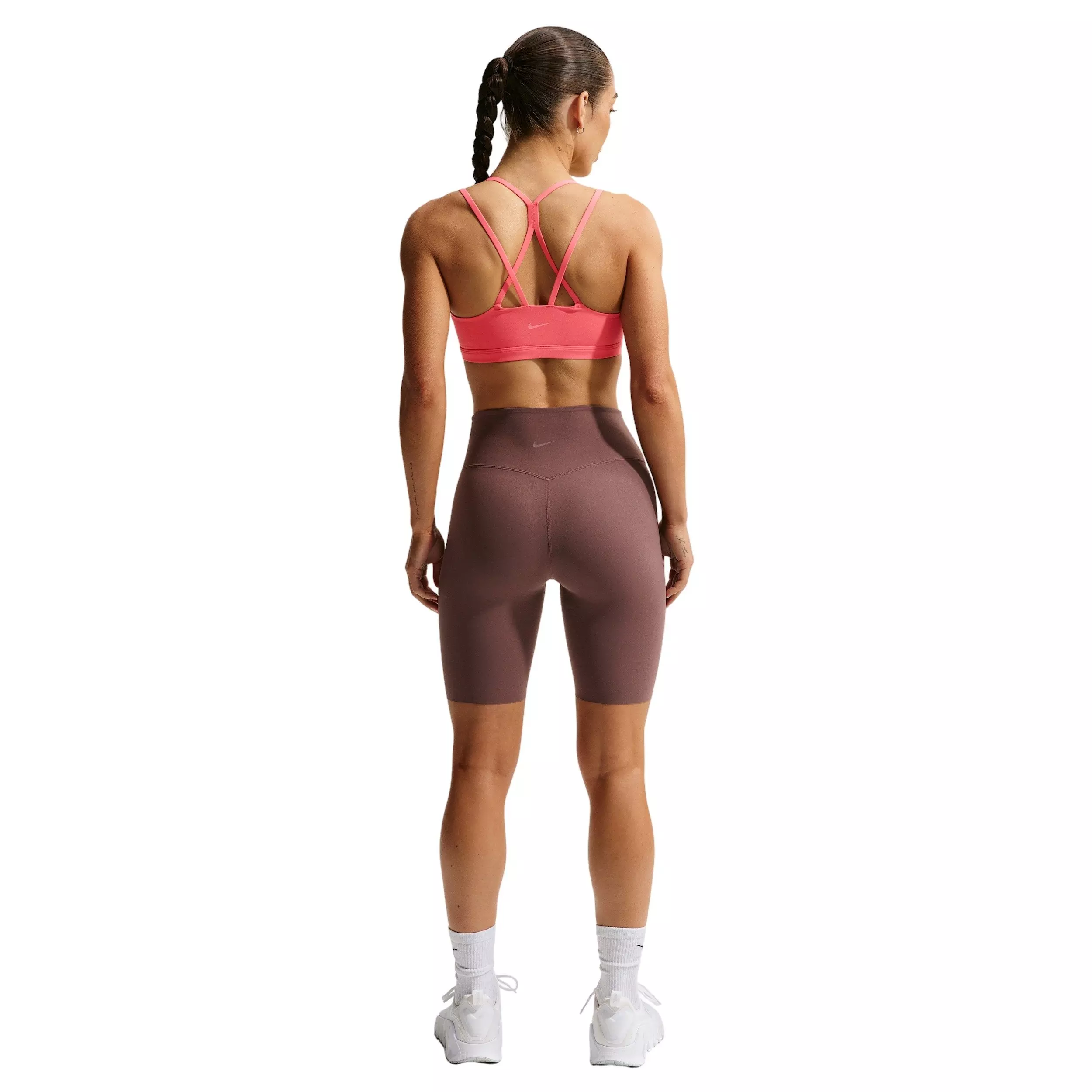 Nike Women's Zenvy Strappy Light-Support Padded Sports Bra -Coral - CORAL