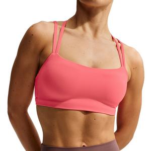 Nike Women's Zenvy Strappy Light-Support Padded Sports Bra -Coral