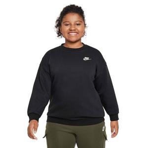 Nike Big Girls' Sportswear Club Fleece Crew LBR Oversized Sweatshirt -Black