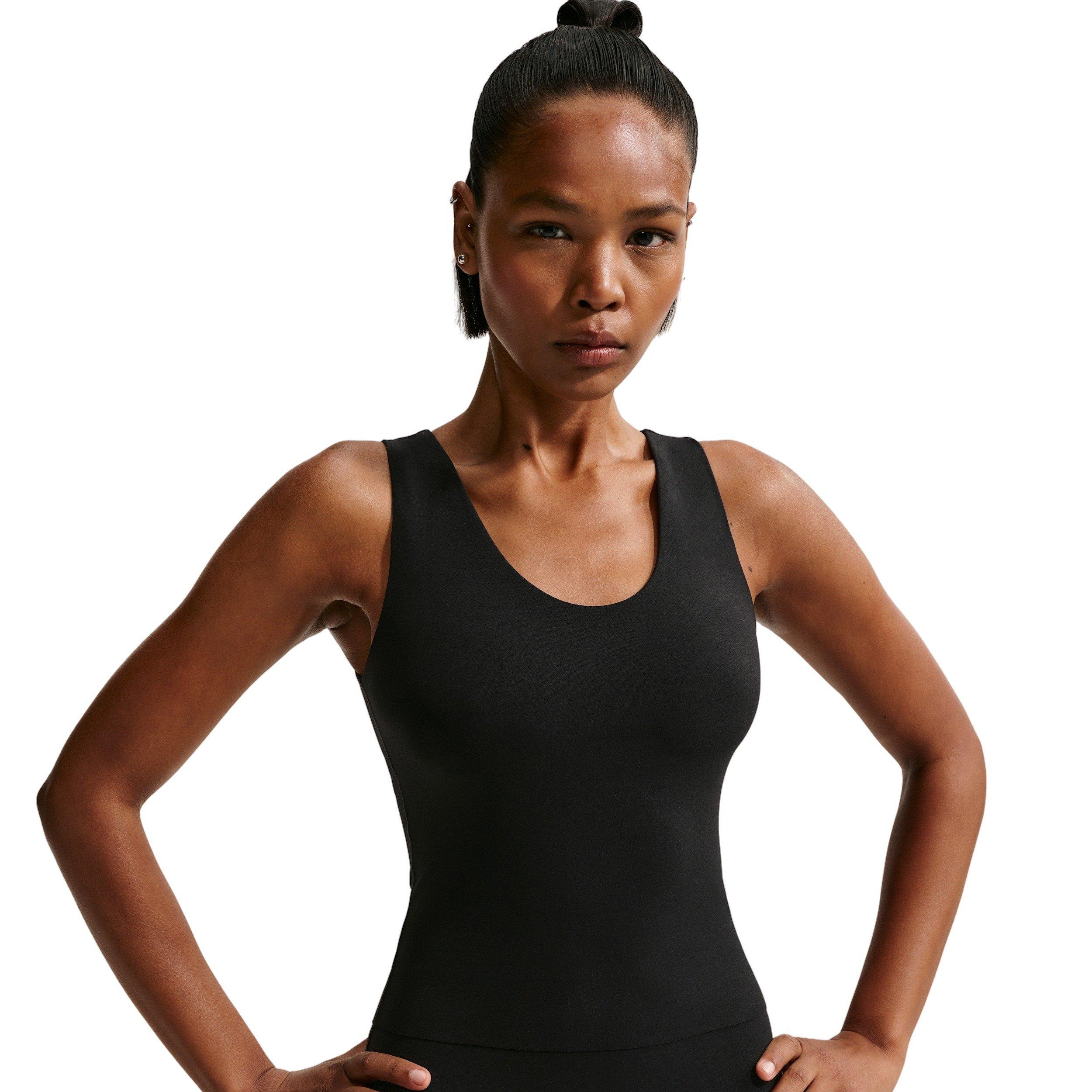 Nike Women's Zenvy Dri-FIT Tank Top - Midnight Black - BLACK Thumbnail View 1