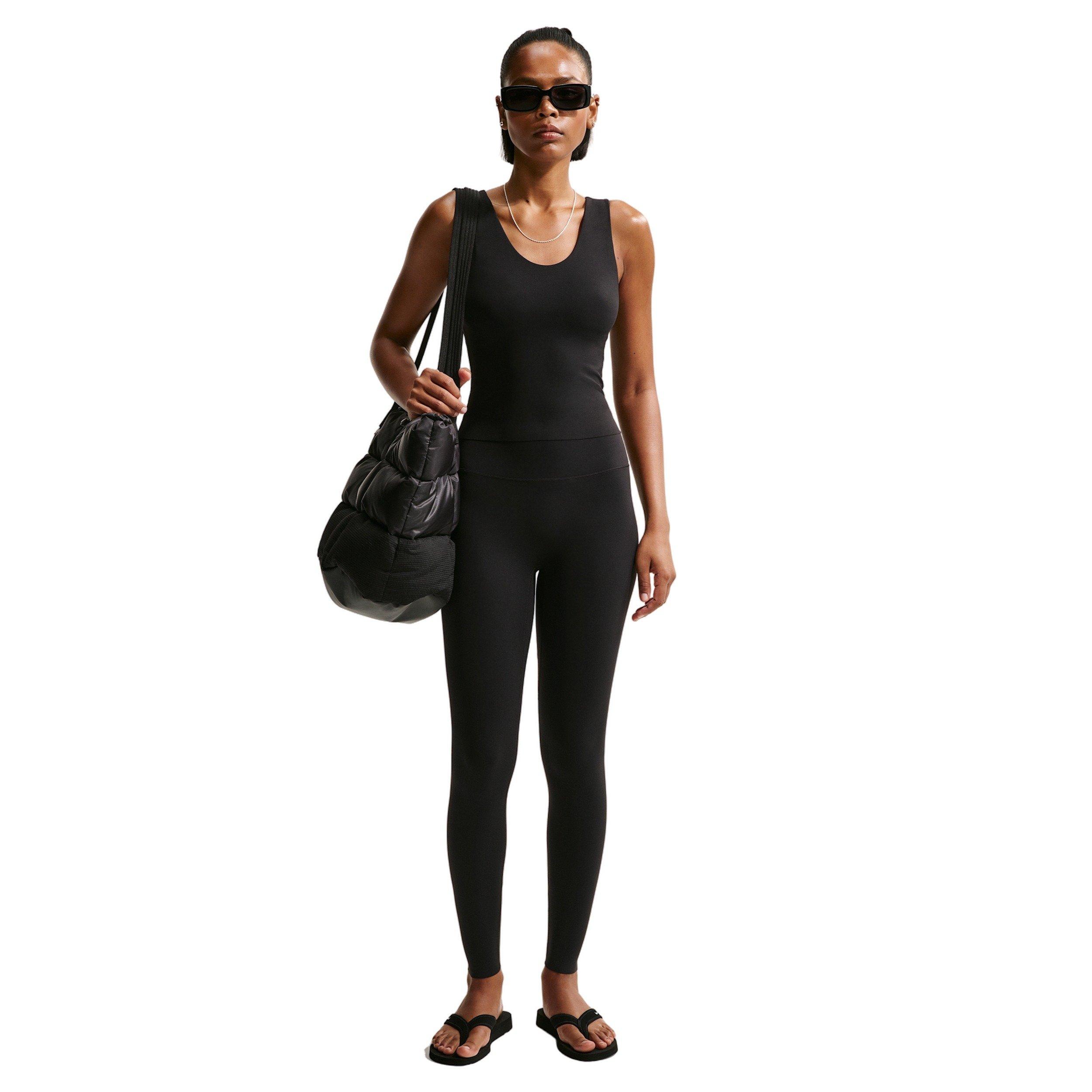 Nike Women's Zenvy Dri-FIT Tank Top  -  Midnight Black - BLACK Thumbnail View 4