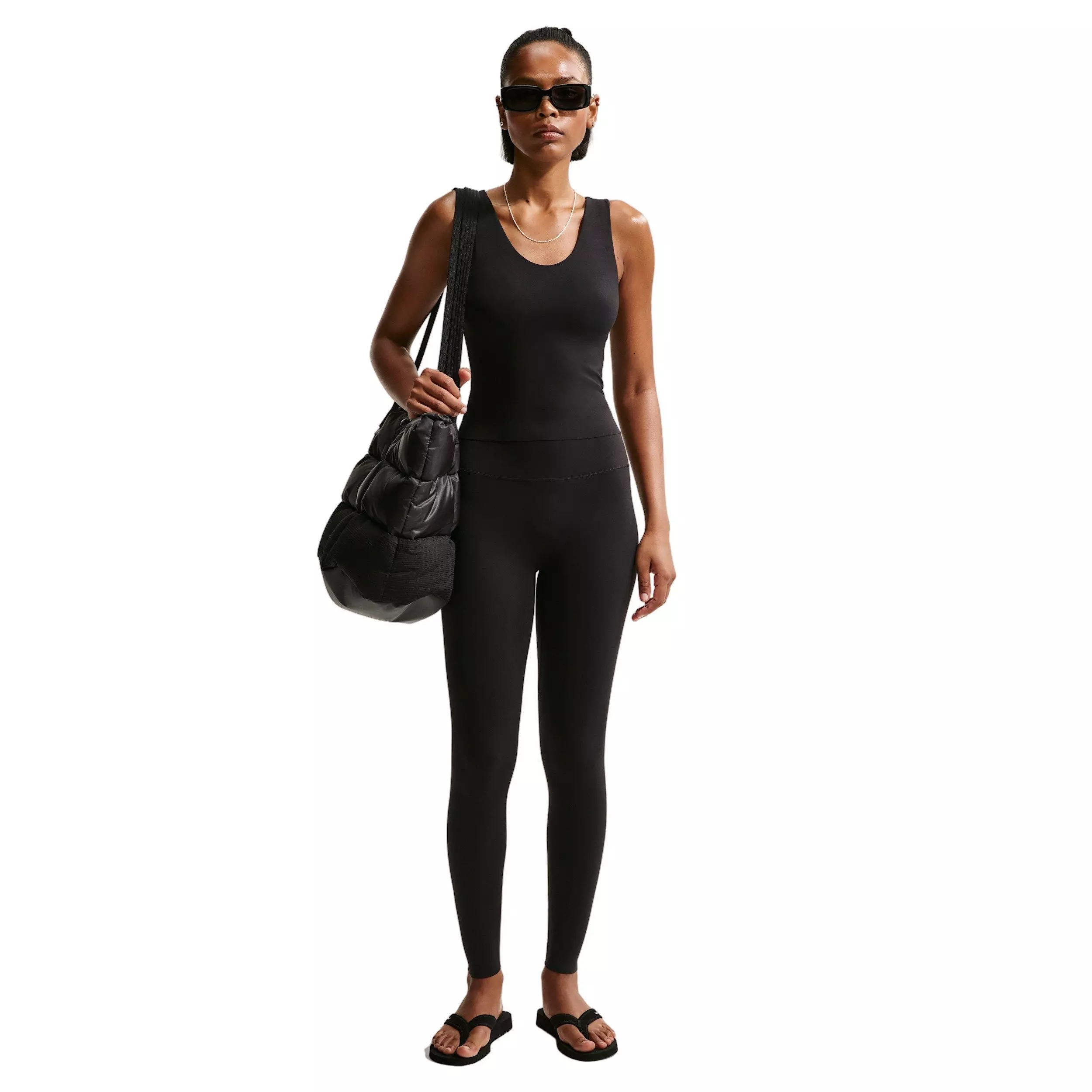 Nike Women's Zenvy Dri-FIT Tank Top  -  Midnight Black - BLACK