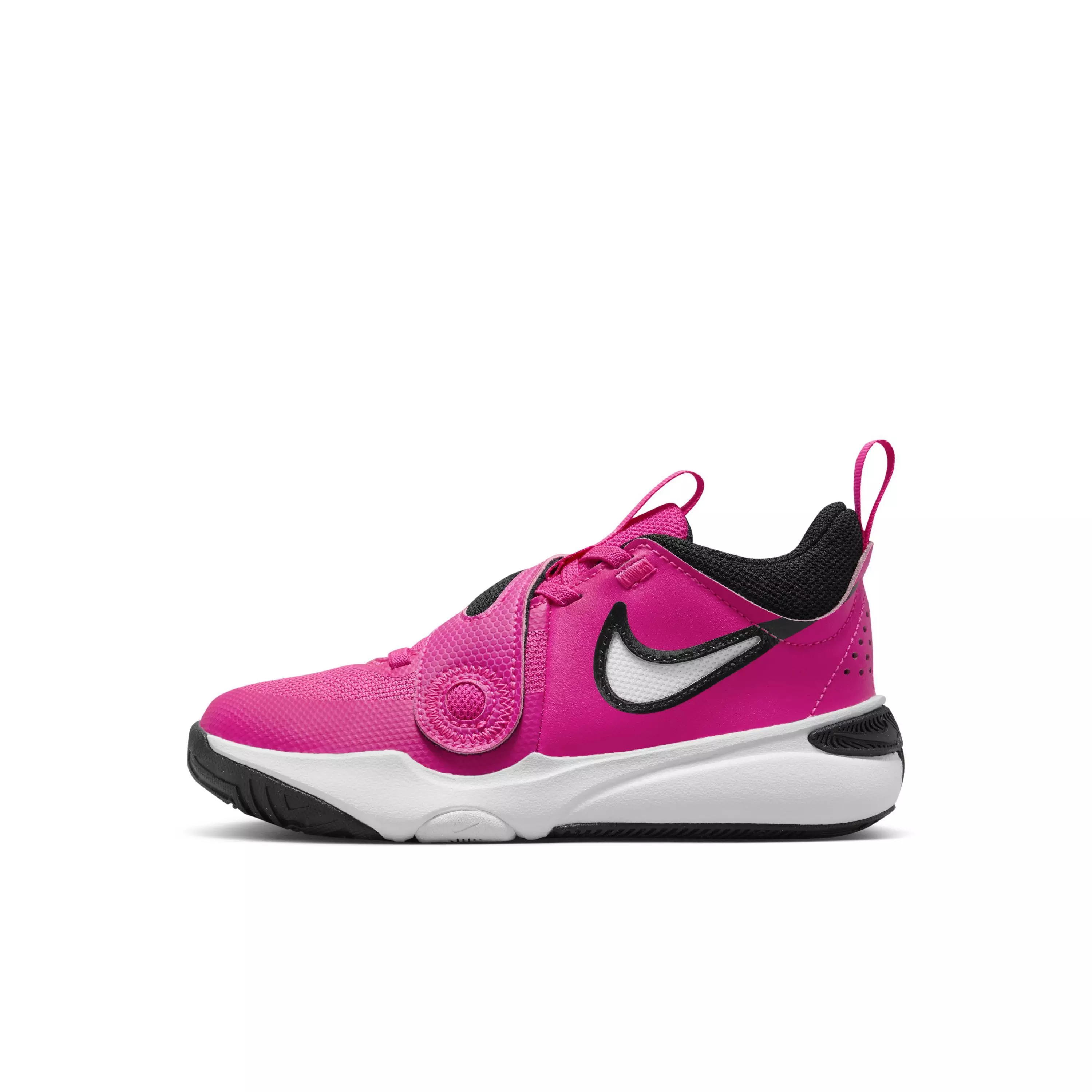 Nike Team Hustle D 11 "Fierce Pink/Black/White" Preschool Girls' Shoe - PINK/BLACK/WHITE