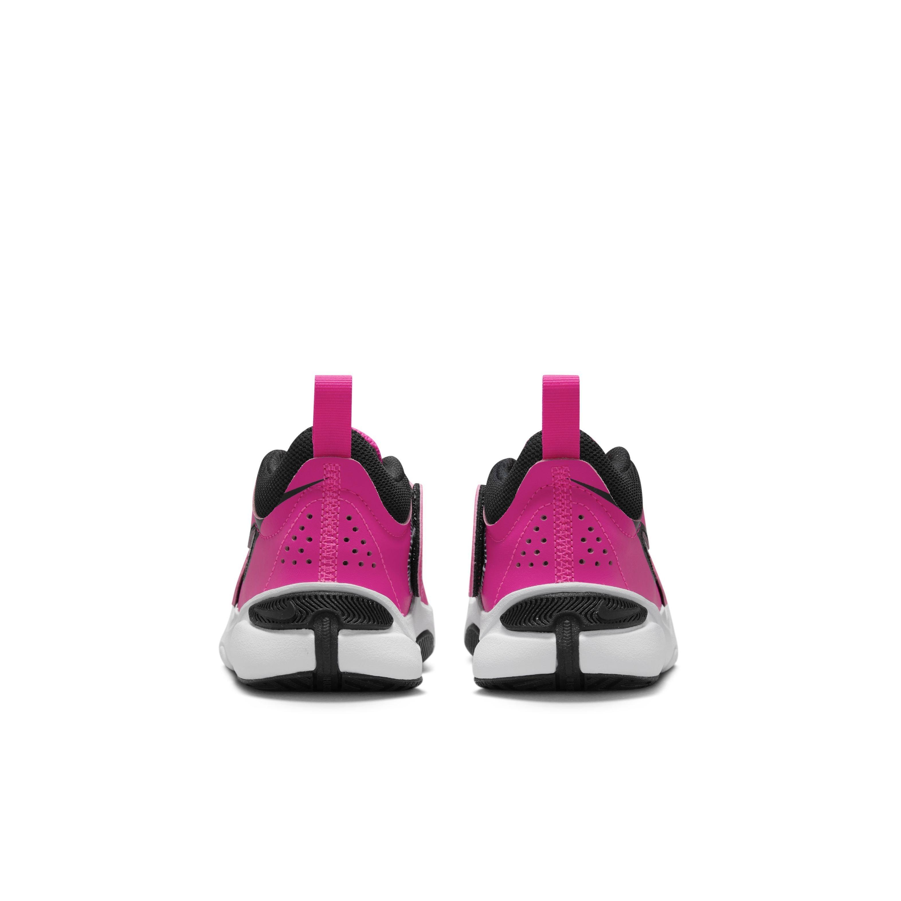 Nike Team Hustle D 11 Preschool Girls' "Fierce Pink/Black/White" Shoe