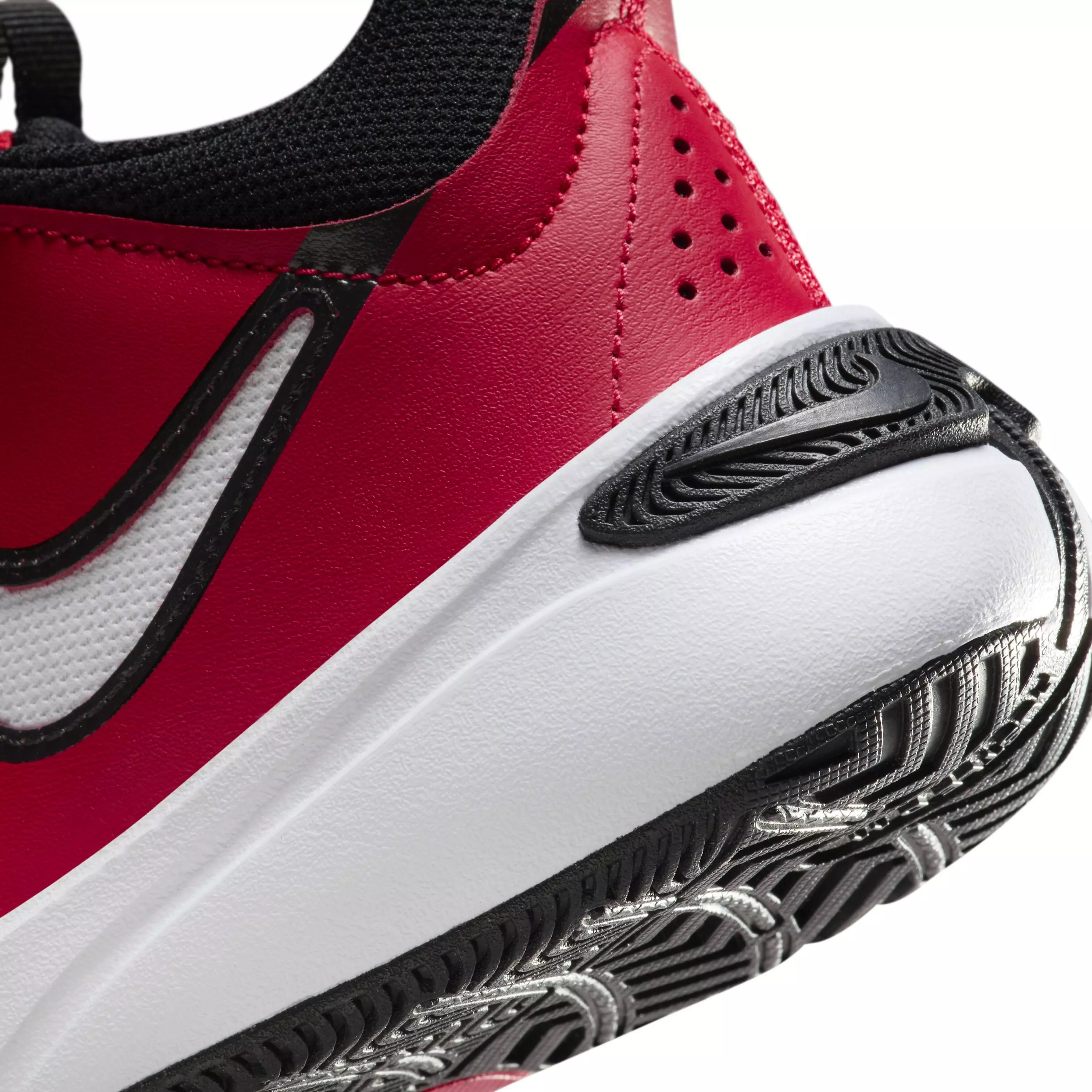 Nike Team Hustle D 11 "Red/Black/White" Grade School Boys' Basketball Shoe - RED/BLACK/WHITE