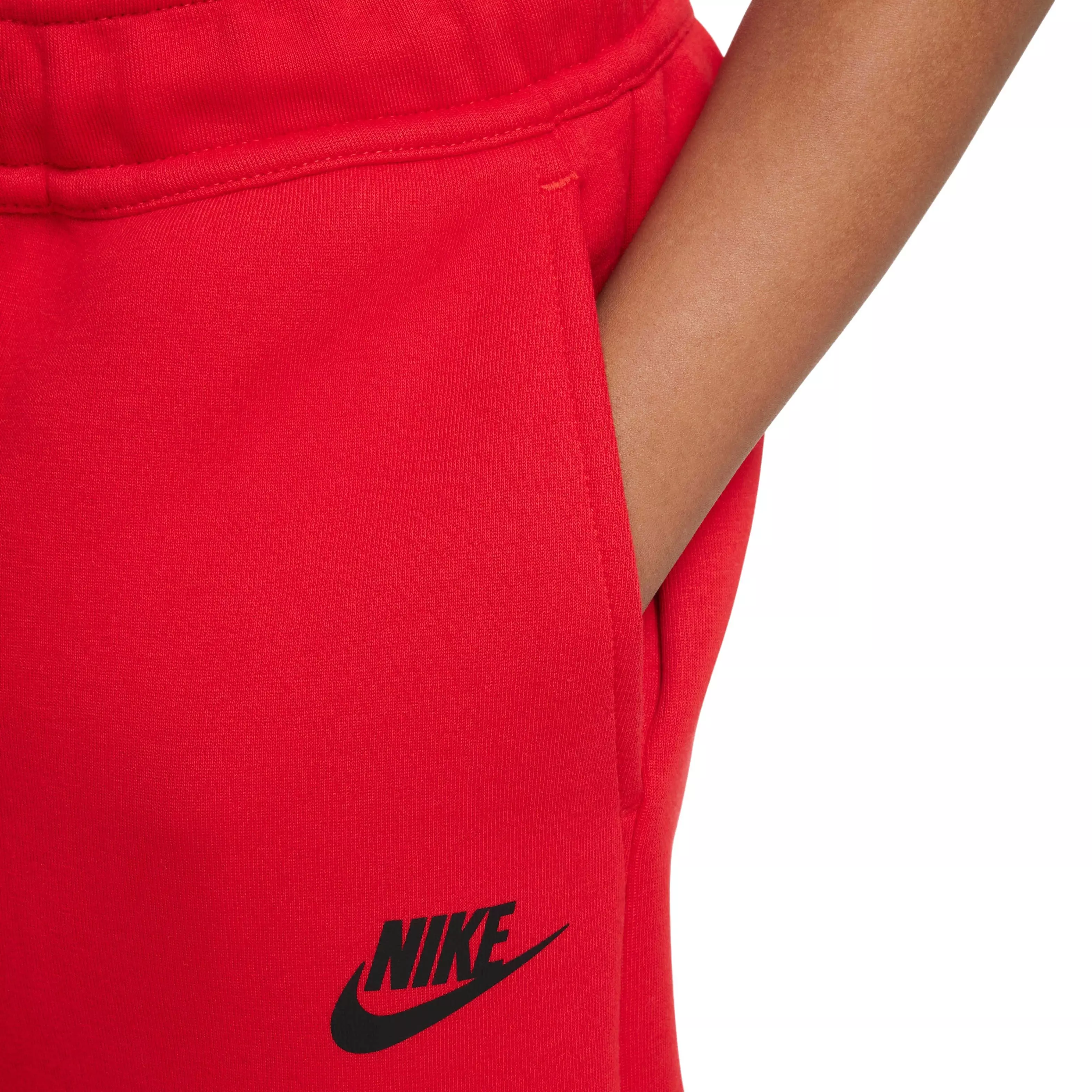 Nike Big Boys' Sportswear Tech Fleece Shorts - RED