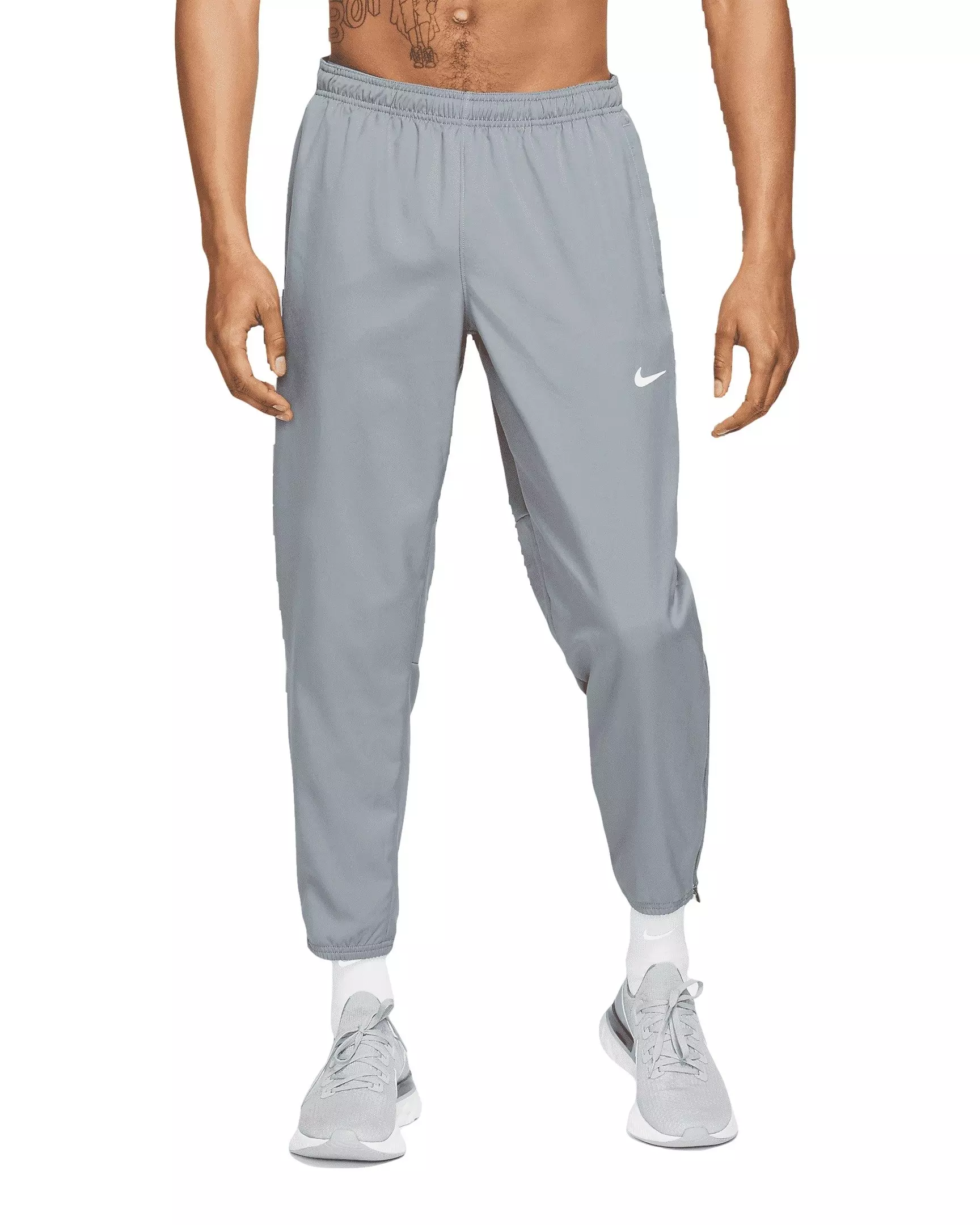 Nike Men's Smoke Grey Woven Running Pants - GREY