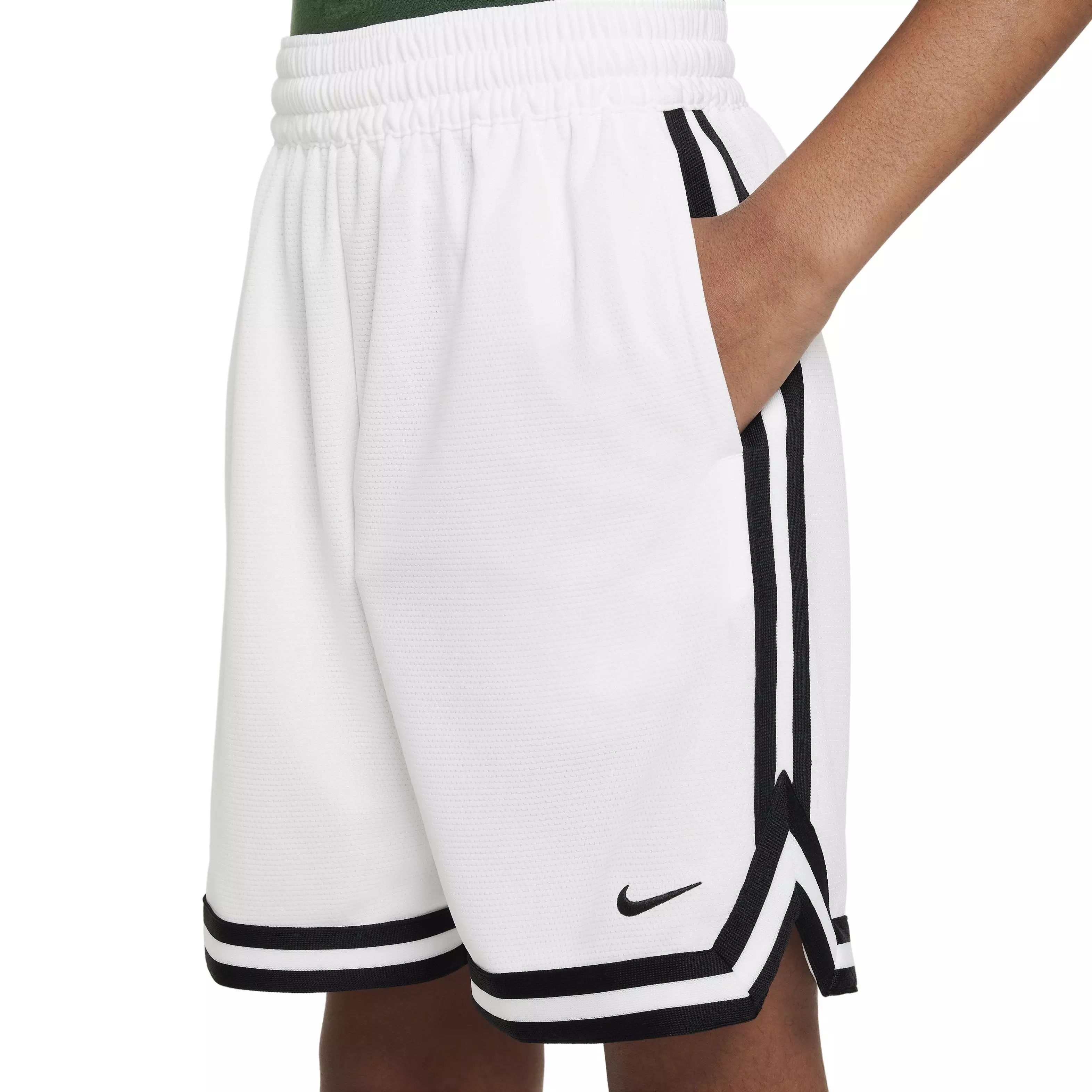 Nike Big Boys' Dri-FIT DNA 24 Basketball Shorts - WHITE