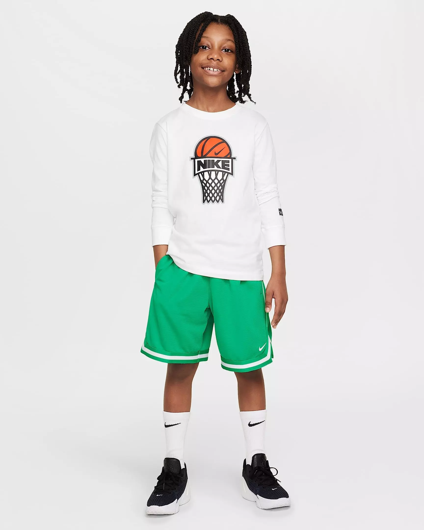 Nike Big Boys' Dri-FIT DNA 24 Basketball Shorts - GREEN