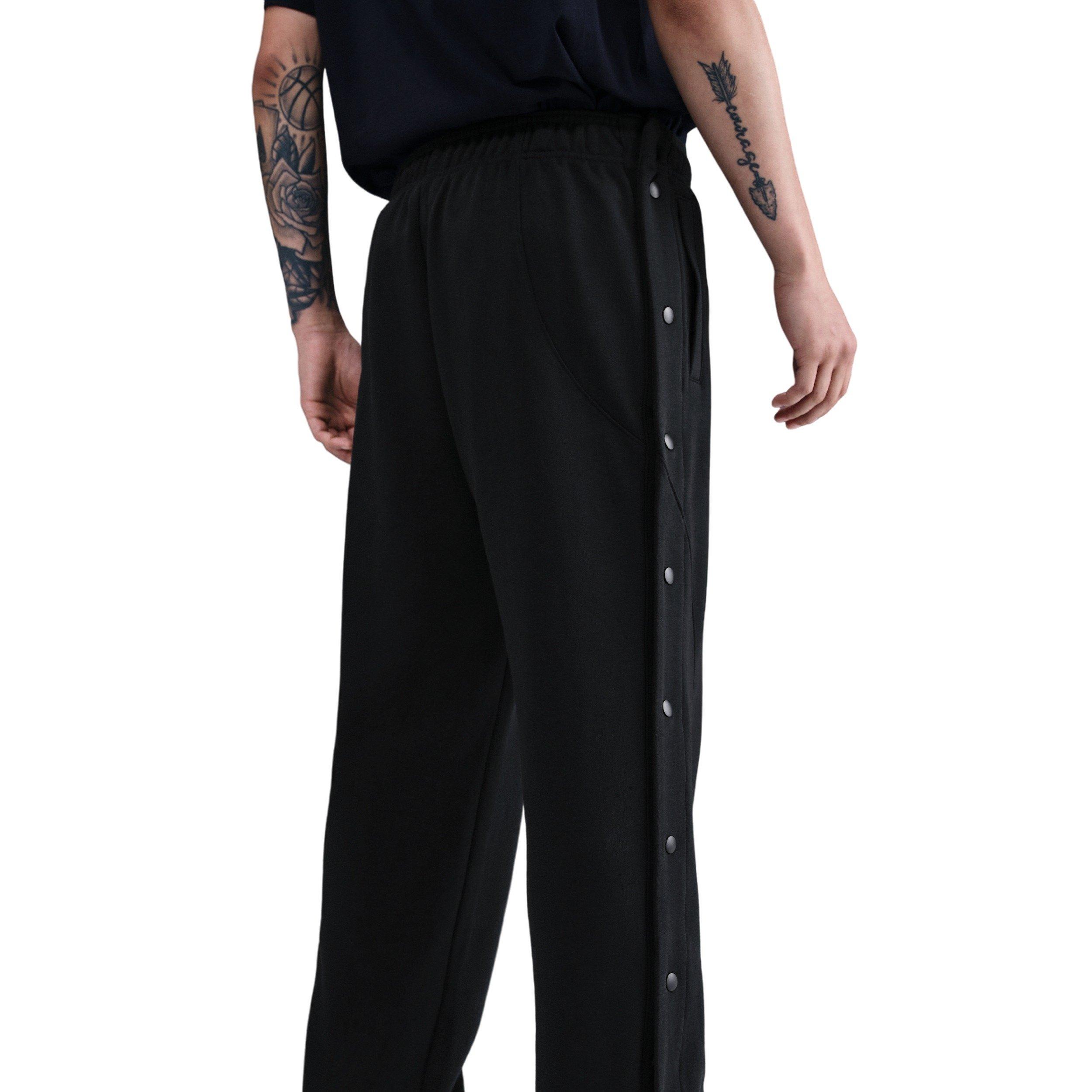 Nike Women's Fleece Tear-Away Basketball Pants - Black - BLACK Thumbnail View 4