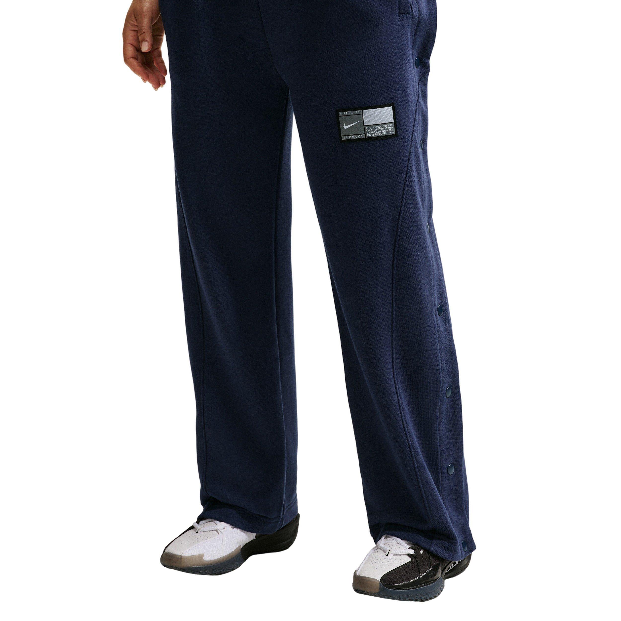 Nike Women's Fleece Tear-Away Basketball Pants - Navy - NAVY Thumbnail View 1
