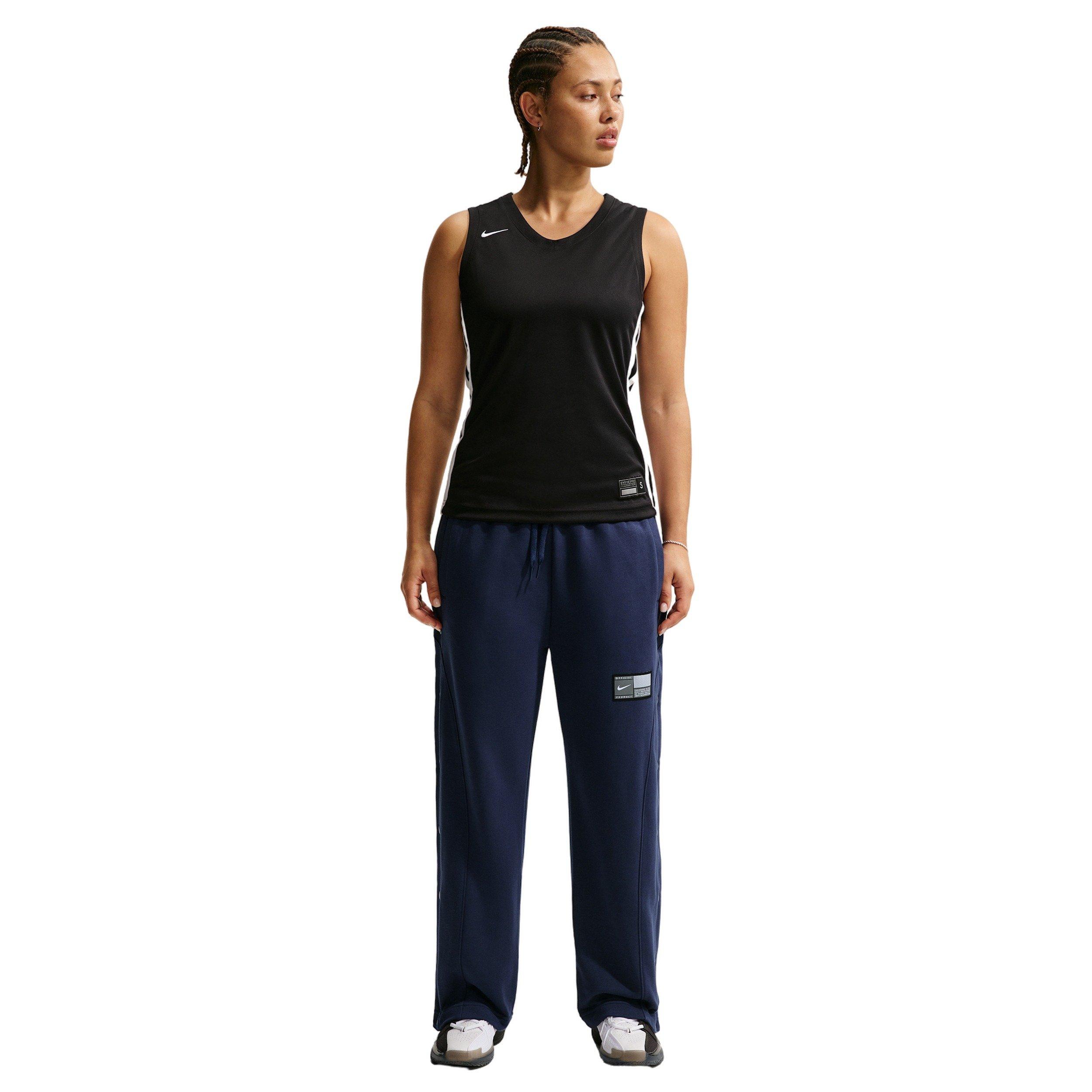 Nike Women's Fleece Tear-Away Basketball Pants - Navy - NAVY Thumbnail View 4