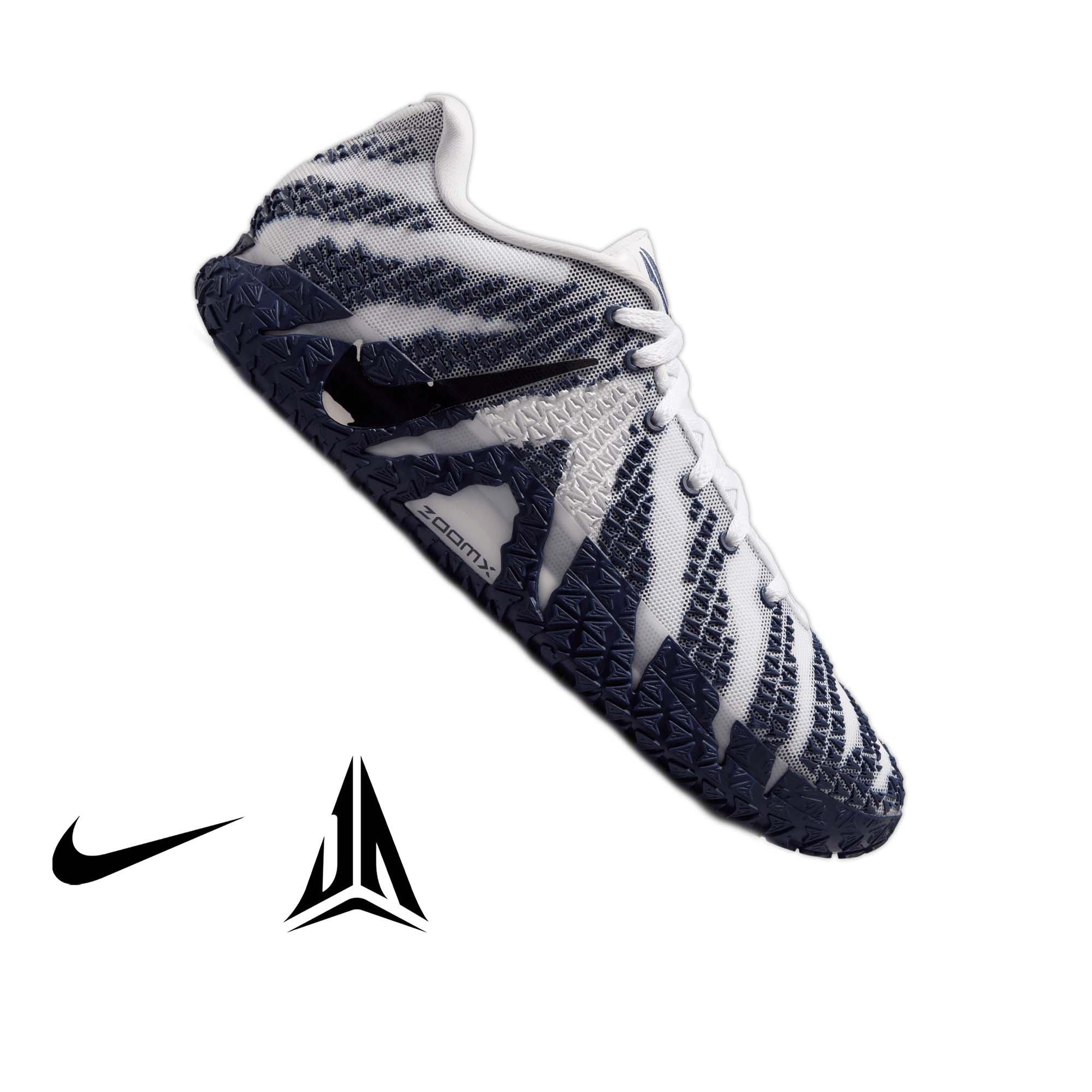 Nike Ja 3 "Midnight Navy" Men's Basketball Shoe - WHITE/METALLIC SILVER/MIDNIGHT NAVY