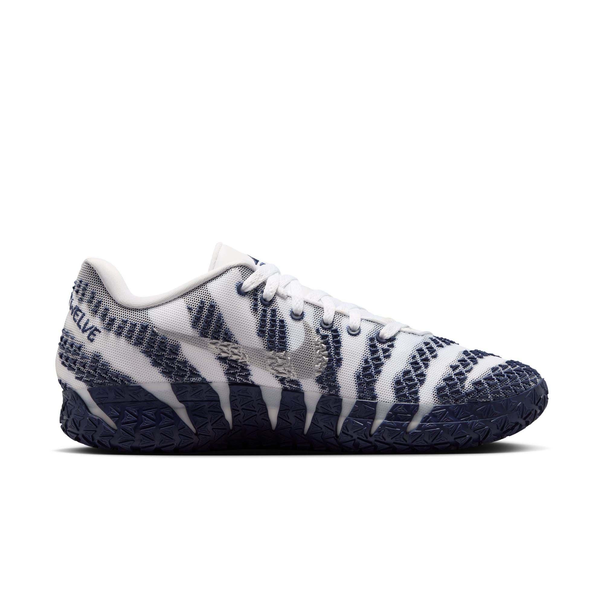 Nike Ja 3 "Midnight Navy" Men's Basketball Shoe - WHITE/METALLIC SILVER/MIDNIGHT NAVY