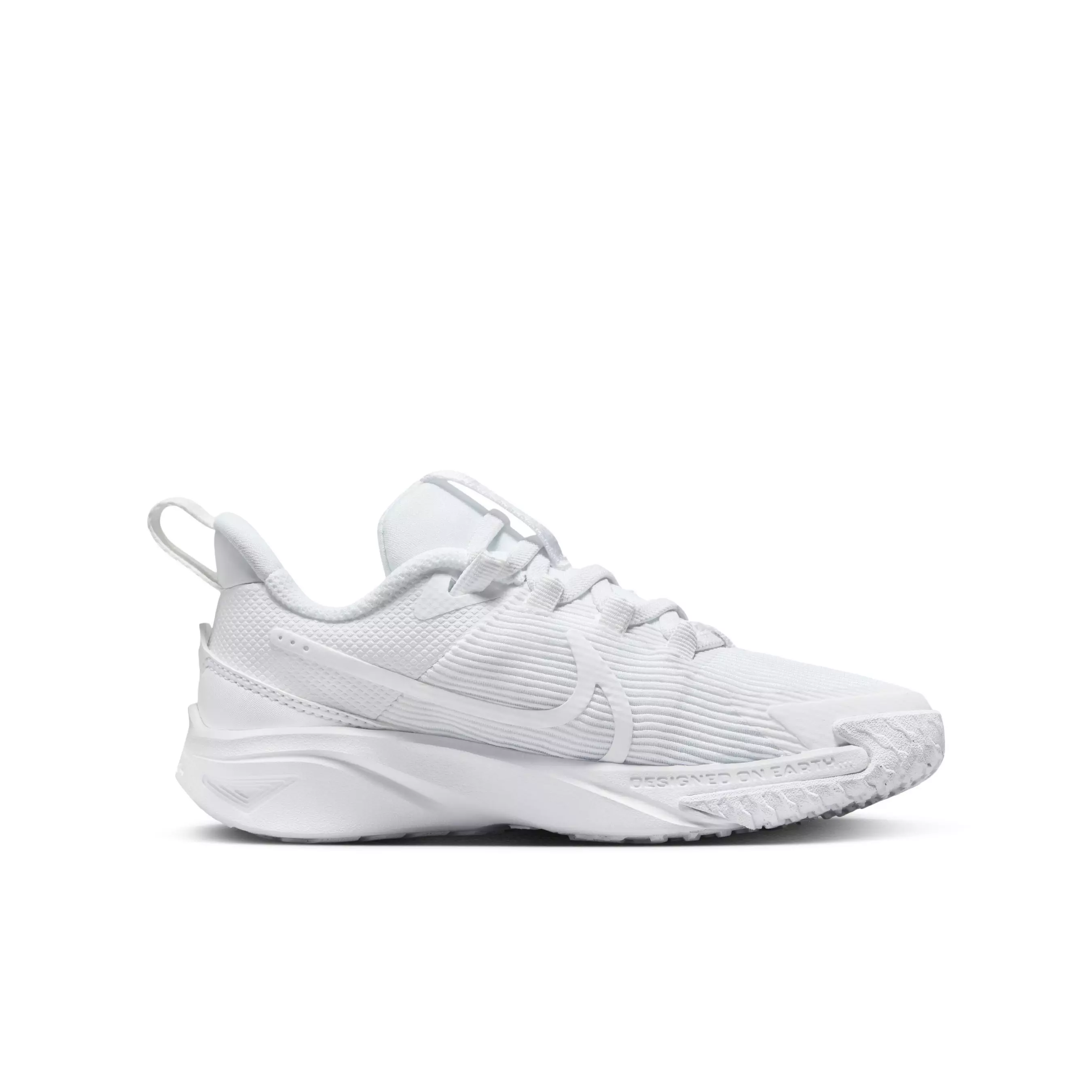 Nike Star Runner 4 "White/White/Pure Platinum/White" Preschool Boys' Running Shoe - WHITE/WHITE/PLATINUM/WHITE
