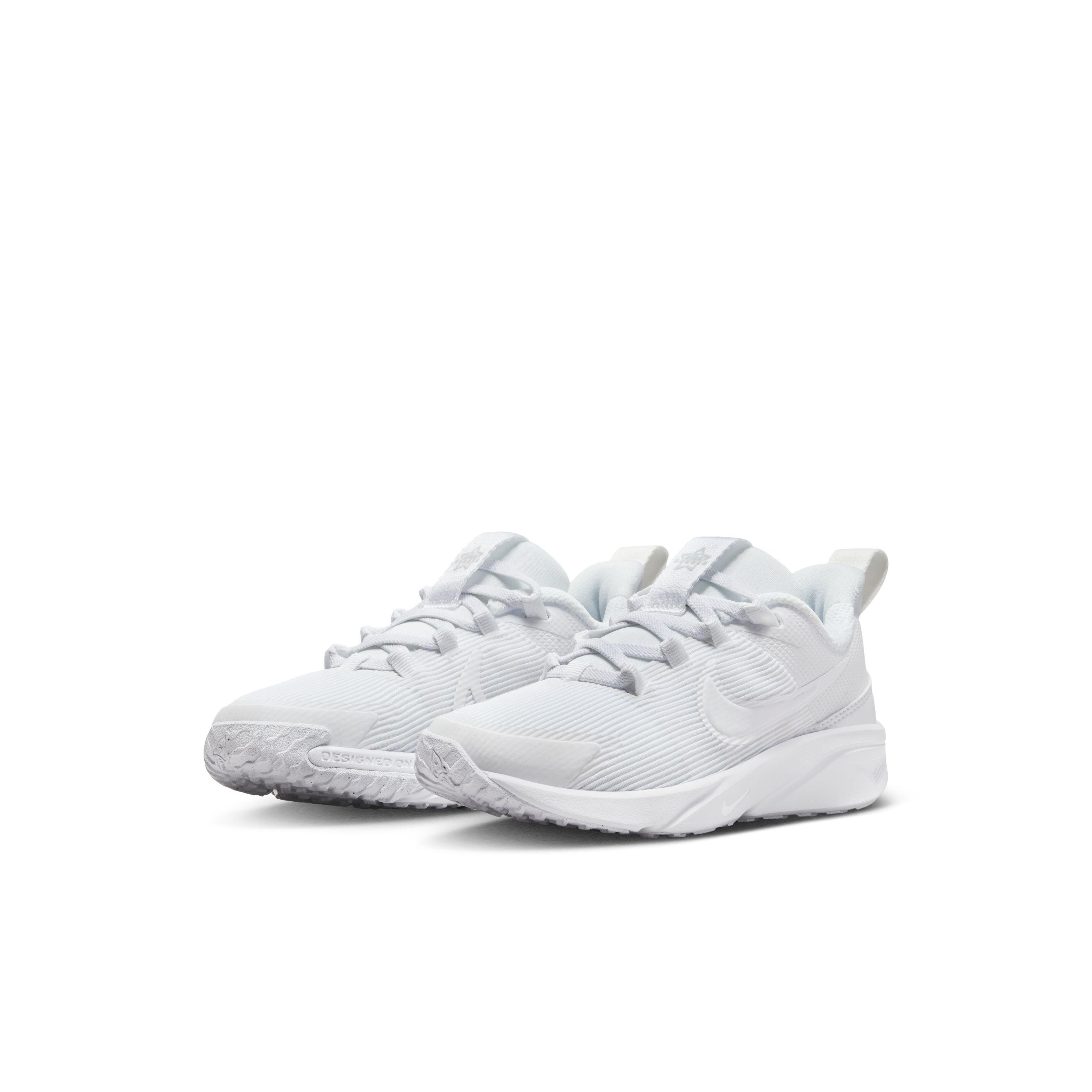 Nike Star Runner 4 Preschool Boys' "White/White/Pure Platinum/White" Running Shoe