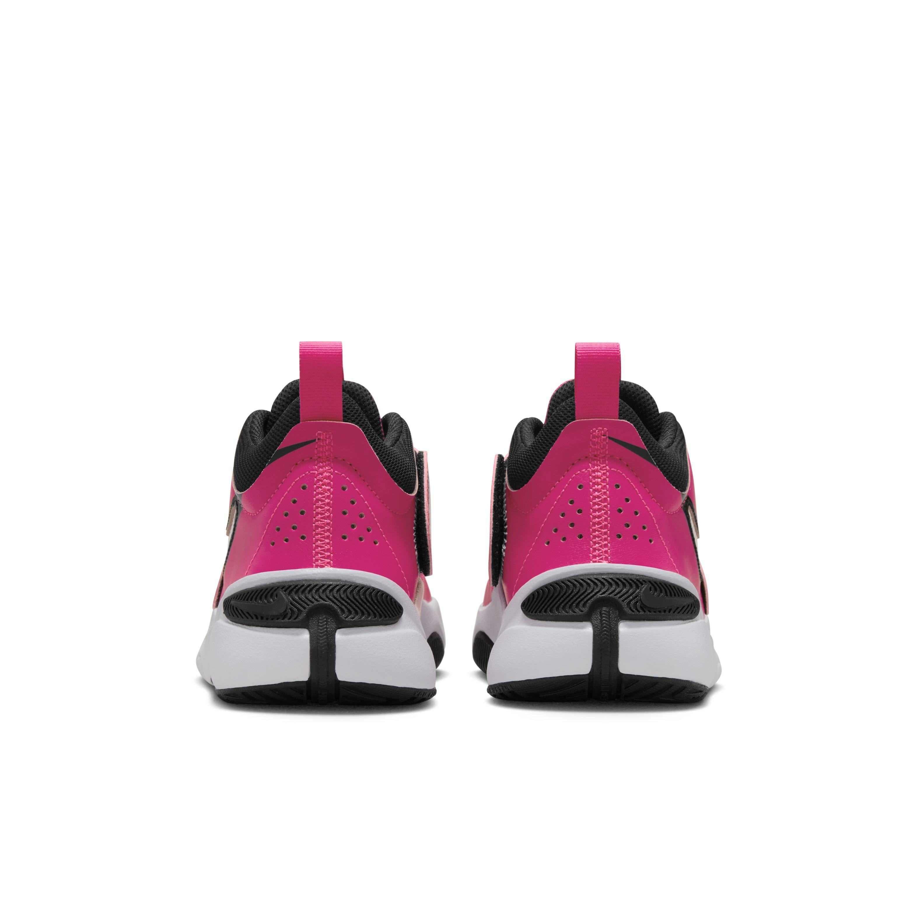 Nike Team Hustle D 11 Grade School Girls' "Fierce Pink/Black/Playful Pink/White" Basketball Shoe