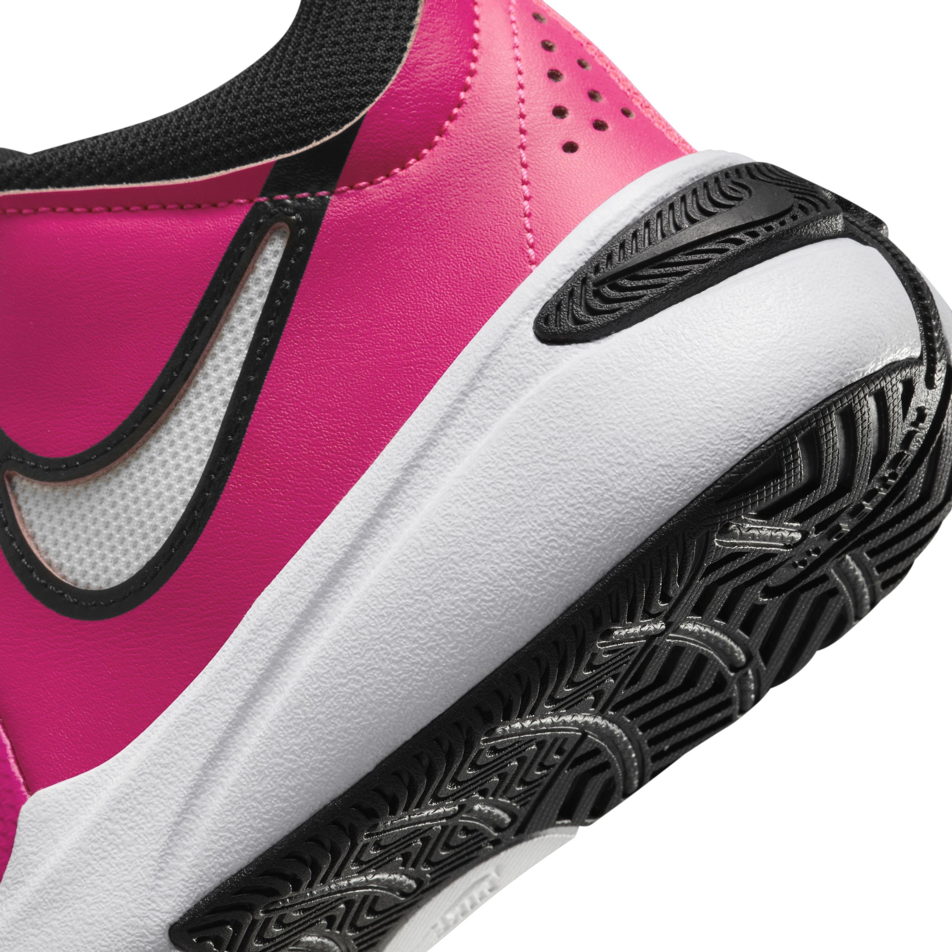 Nike Team Hustle D 11 Grade School Girls' "Fierce Pink/Black/Playful Pink/White" Basketball Shoe