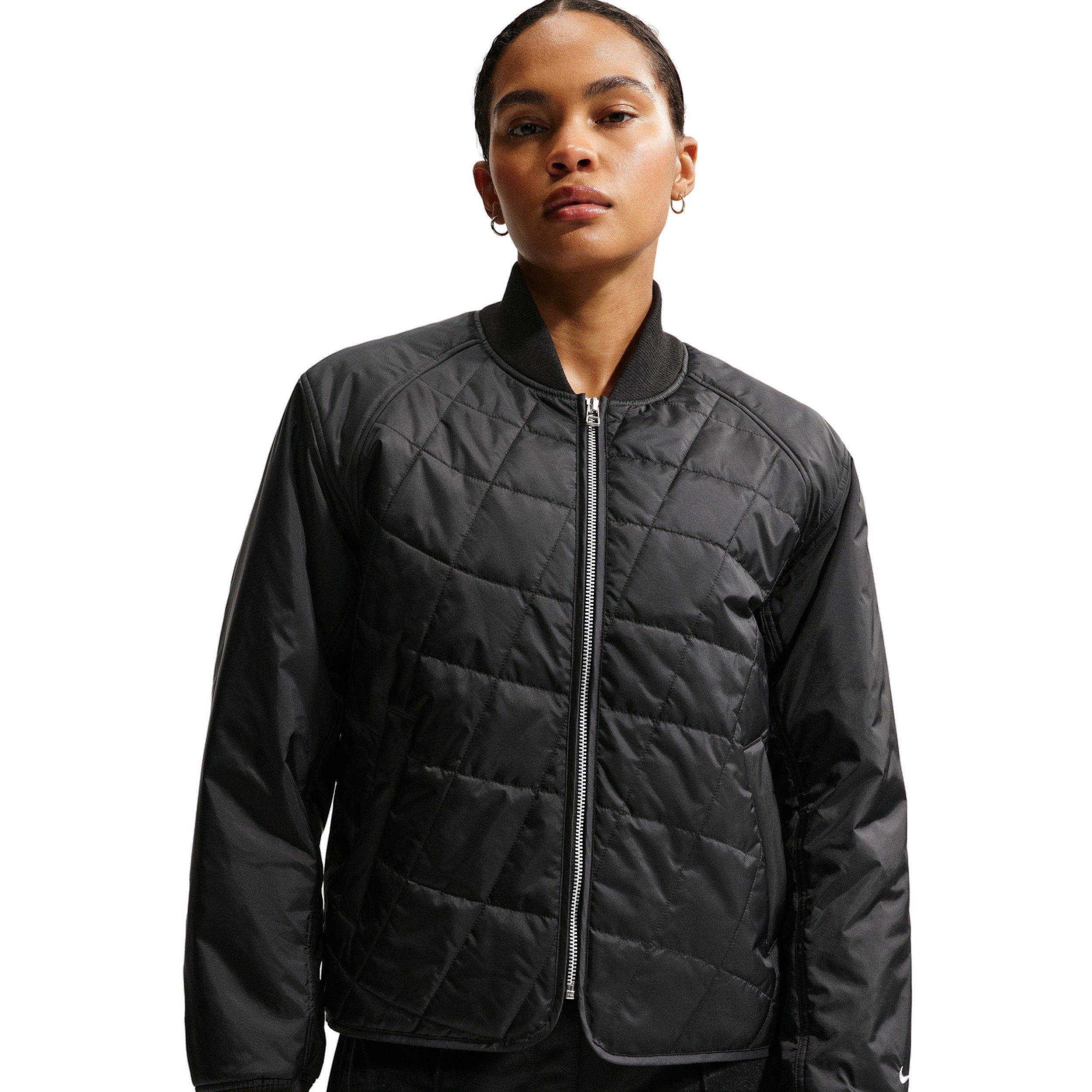 Nike Women's Sportswear Loose Quilted Jacket - Black - BLACK Thumbnail View 1