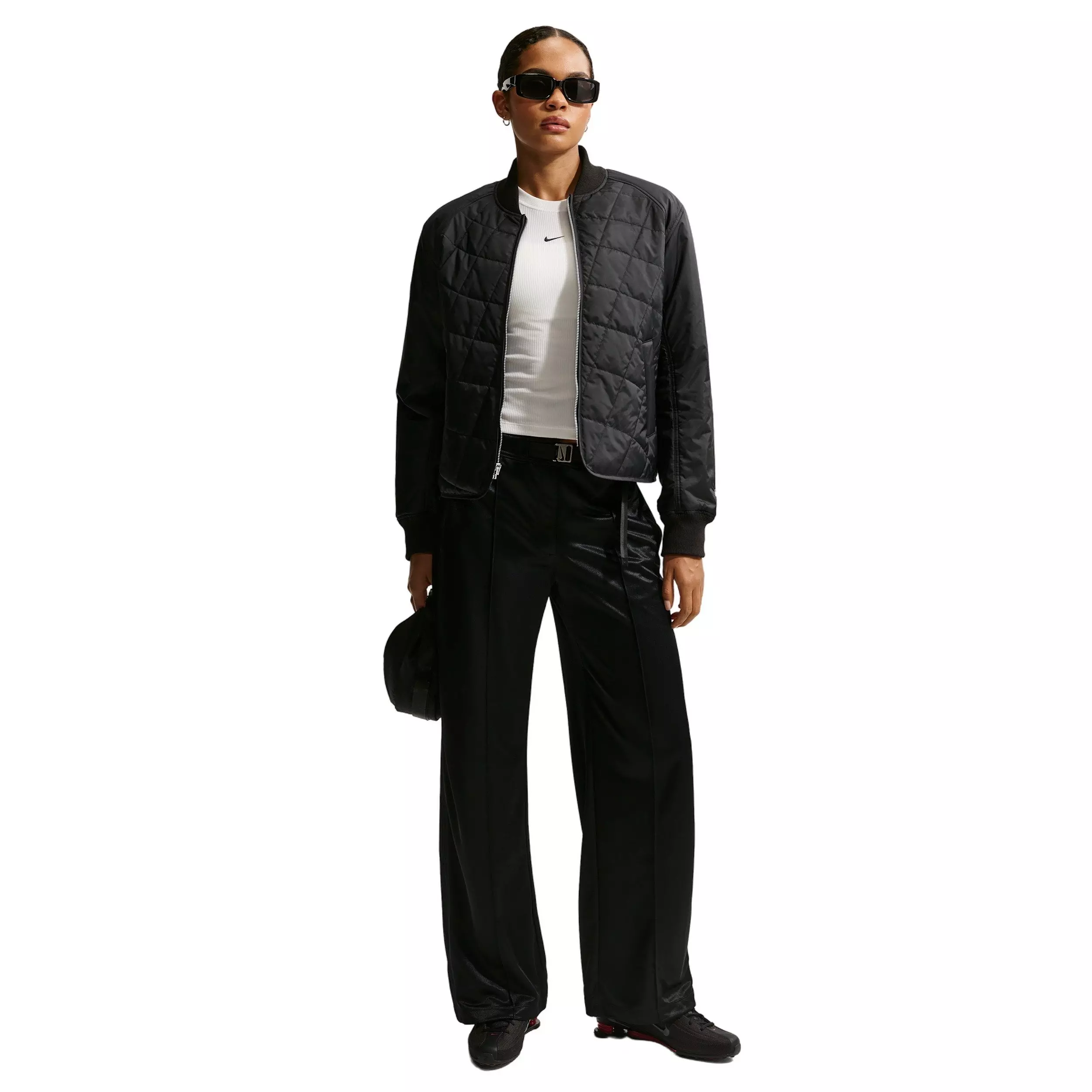 Nike Women's Sportswear Loose Quilted Jacket - Black - BLACK