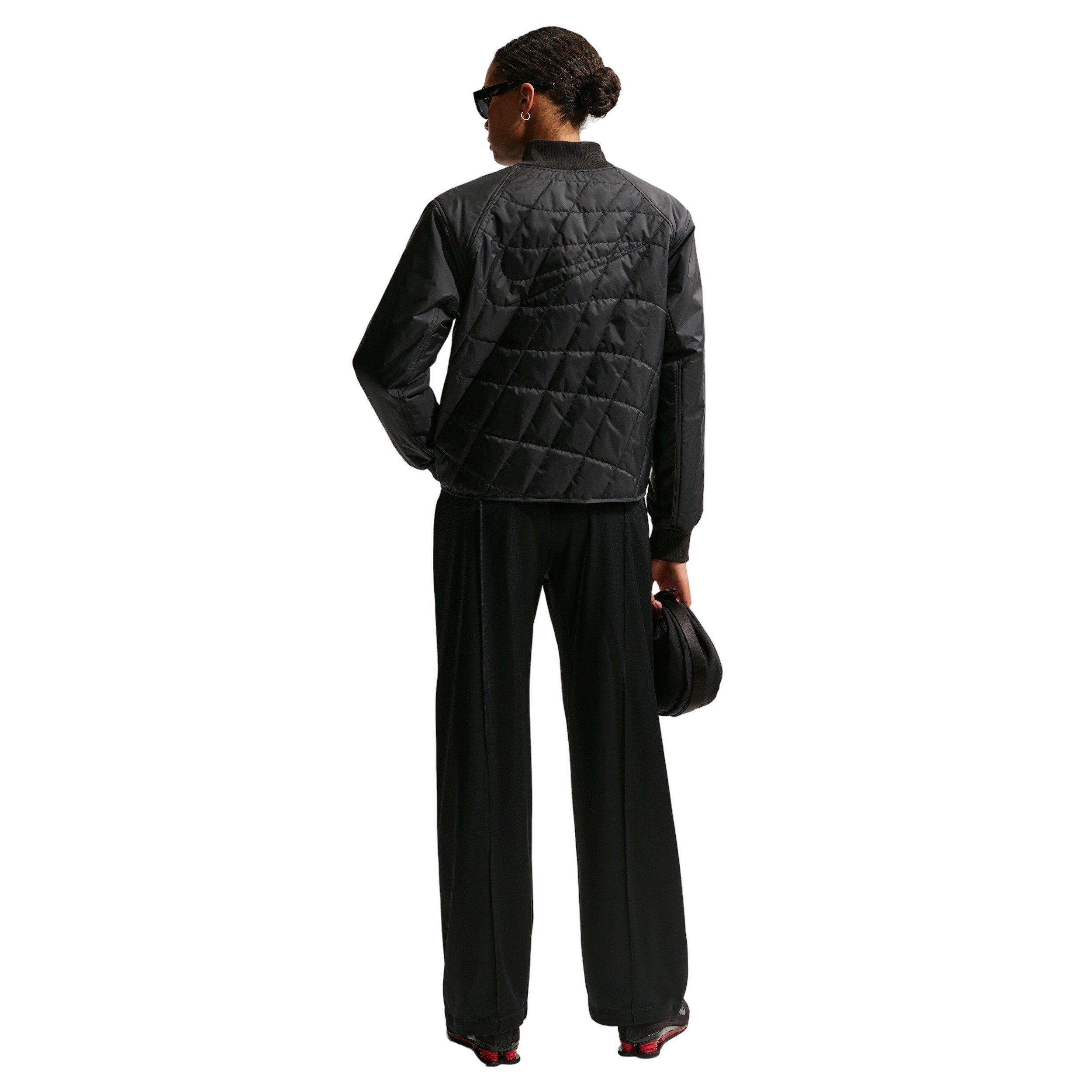 Nike Women's Sportswear Loose Quilted Jacket - Black - BLACK Thumbnail View 5