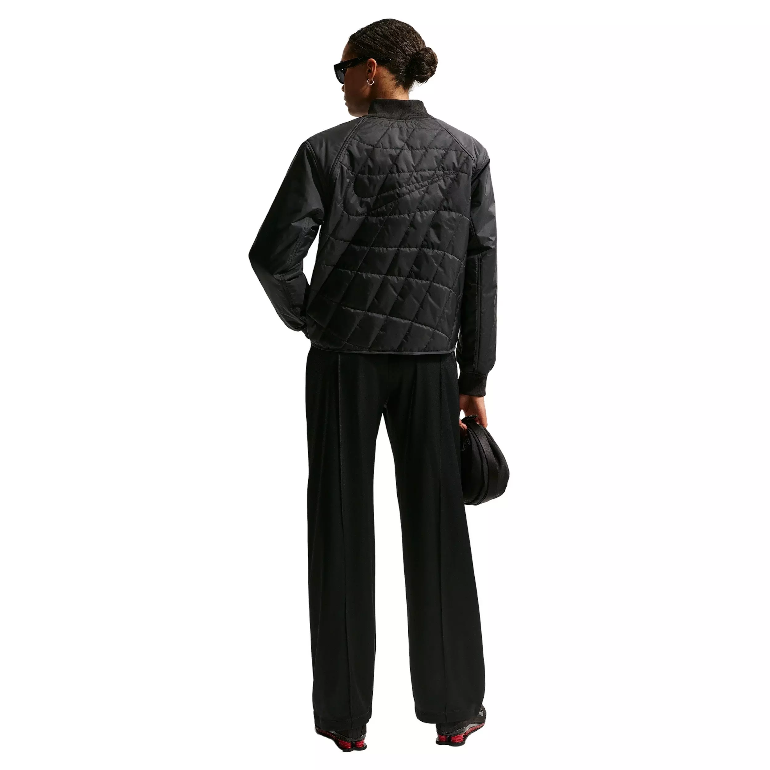 Nike Women's Sportswear Loose Quilted Jacket - Black - BLACK