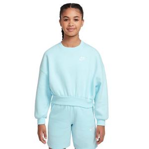 Nike Big Girls' Sportswear Club Fleece Boxy Crew-Neck LBR Sweatshirt