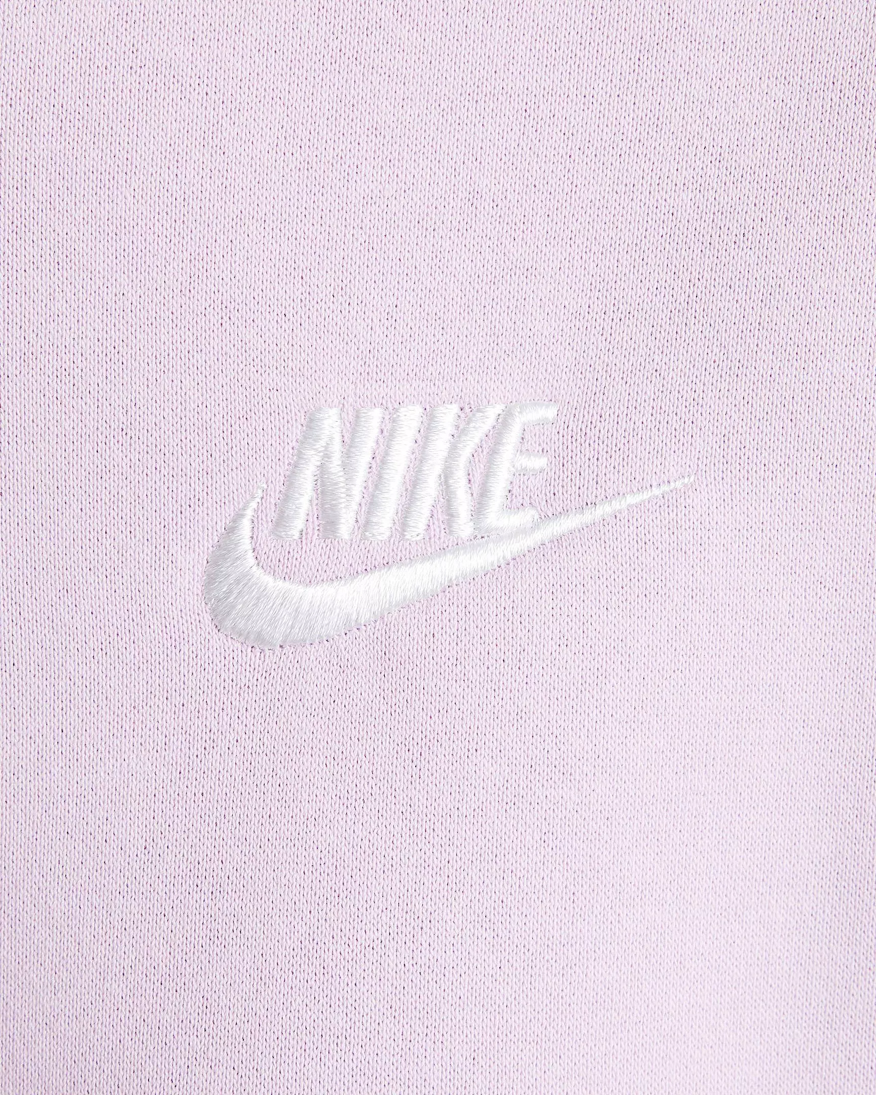 Nike Big Girls' Sportswear Club Fleece Boxy Crew-Neck LBR Sweatshirt - PURPLE