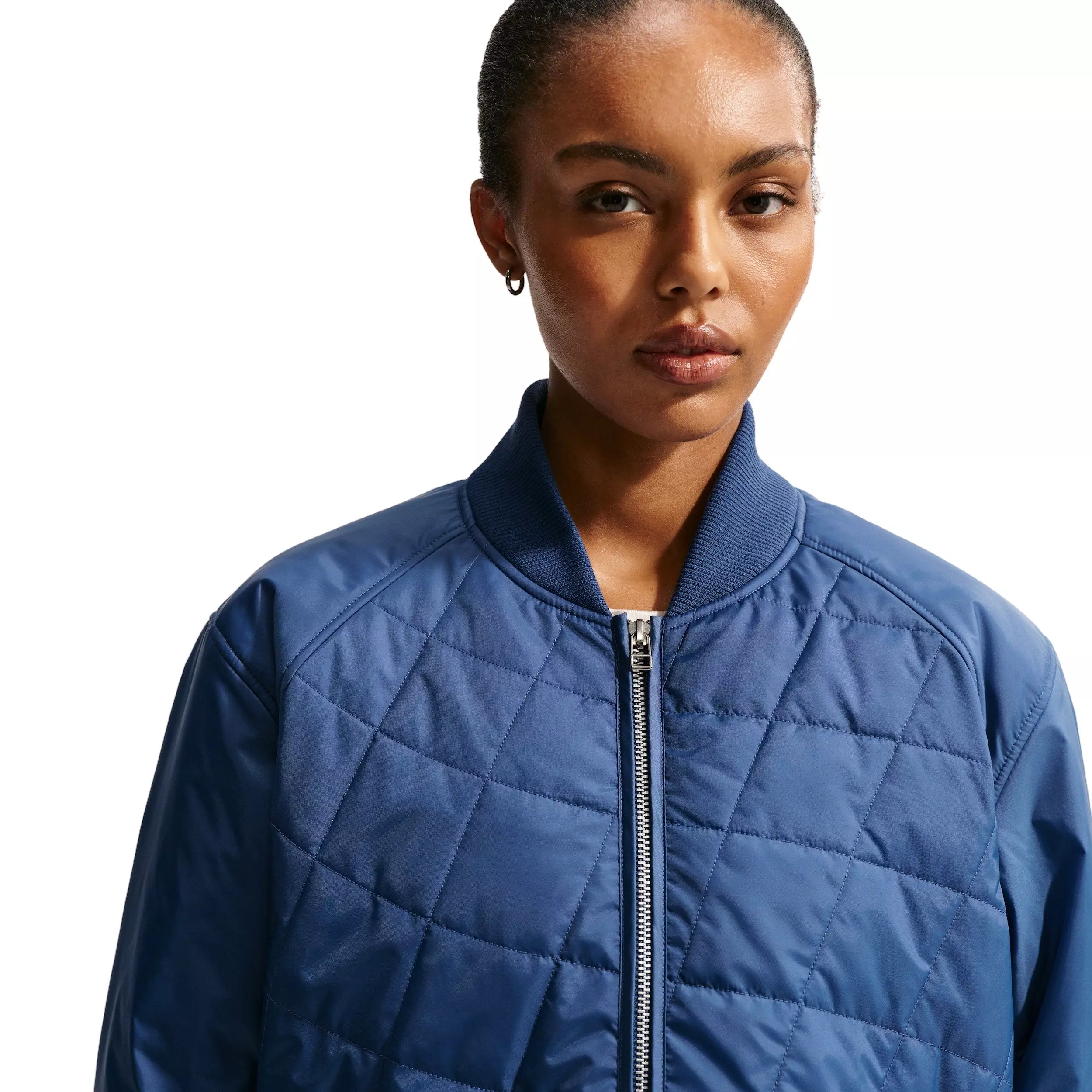 Nike Women's Sportswear Loose Quilted Jacket -Navy - NAVY